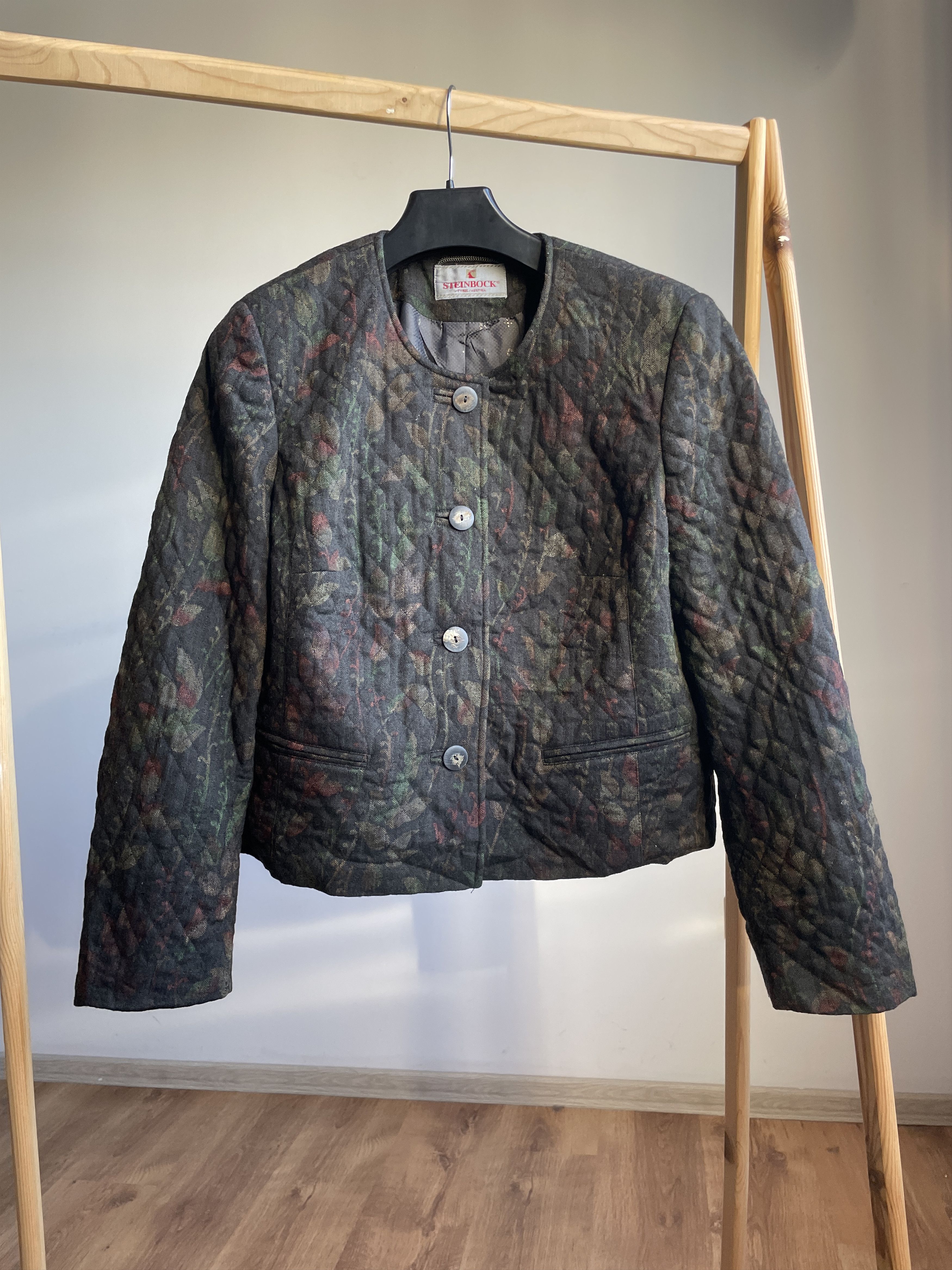 Other Steinbock Tyrol Austria Wool Quilted Collarless Jacket Size XL / US 12-14 / IT 48-50 - 1 Thumbnail