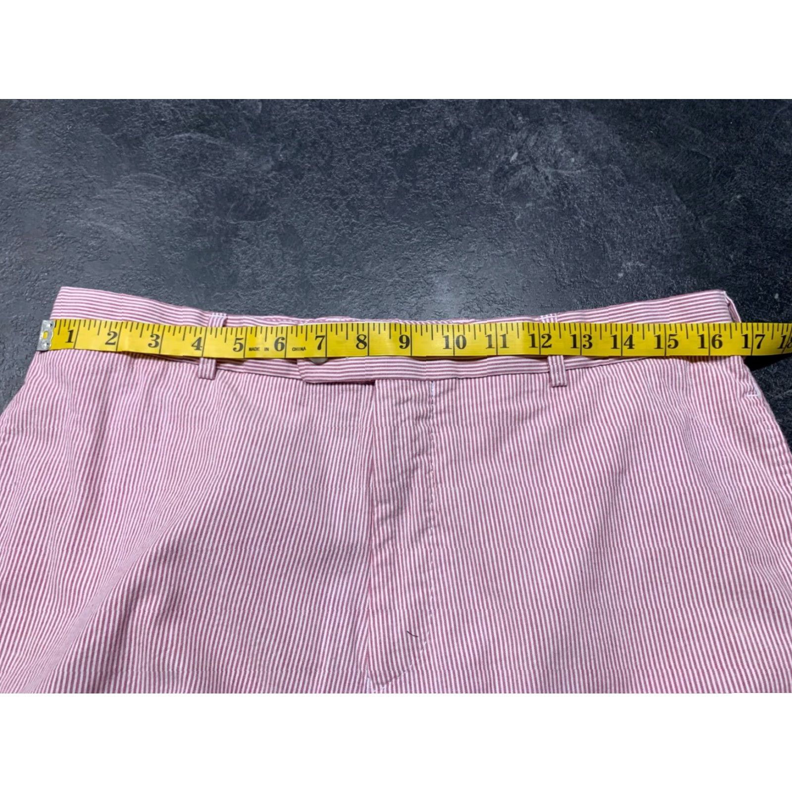 Peter Millar Peter Millar Striped Chino Shorts Mens 34 Nantucket Red White Cotton Flat Front Size US 34 / EU 50 - 5 Thumbnail