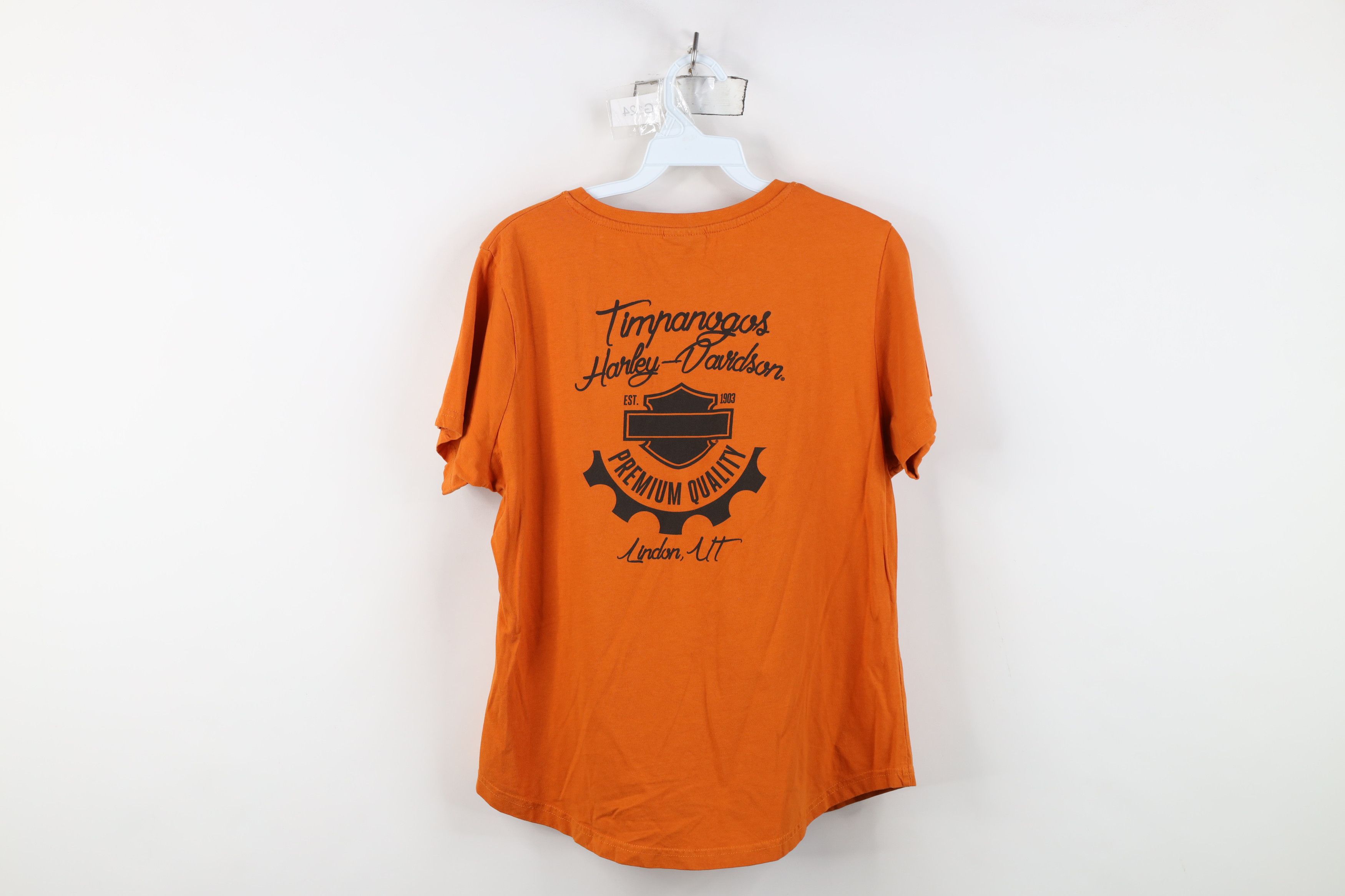 Harley Davidson Harley Davidson Spell Out Script Motorcycle T-Shirt Orange Size M / US 6-8 / IT 42-44 - 14 Thumbnail