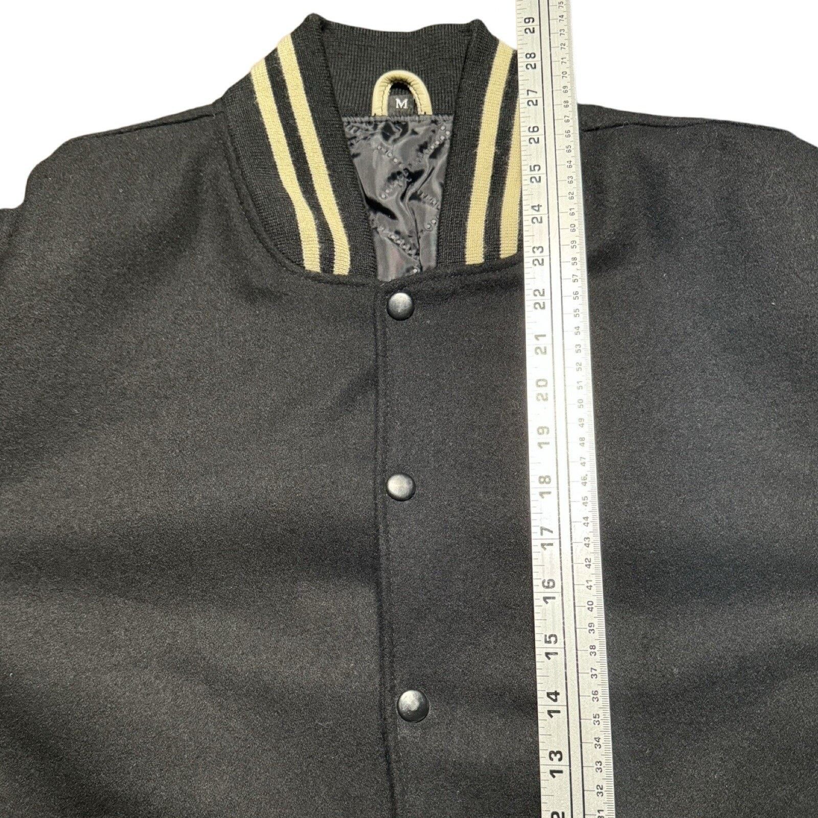 Other Blank Black Varsity Letterman Jacket College UNI Mens M Size US M / EU 48-50 / 2 - 5 Thumbnail