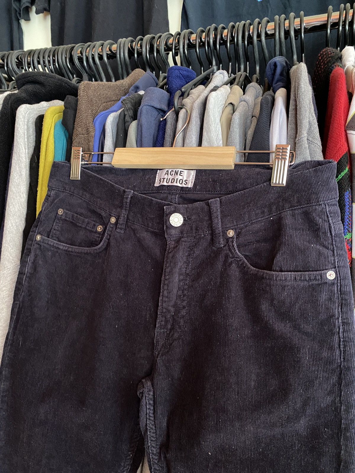 Acne Studios VINTAGE ACNE STUDIOS ACE CORD BLUE CORDUROY PANTS Size US 31 - 2 Thumbnail