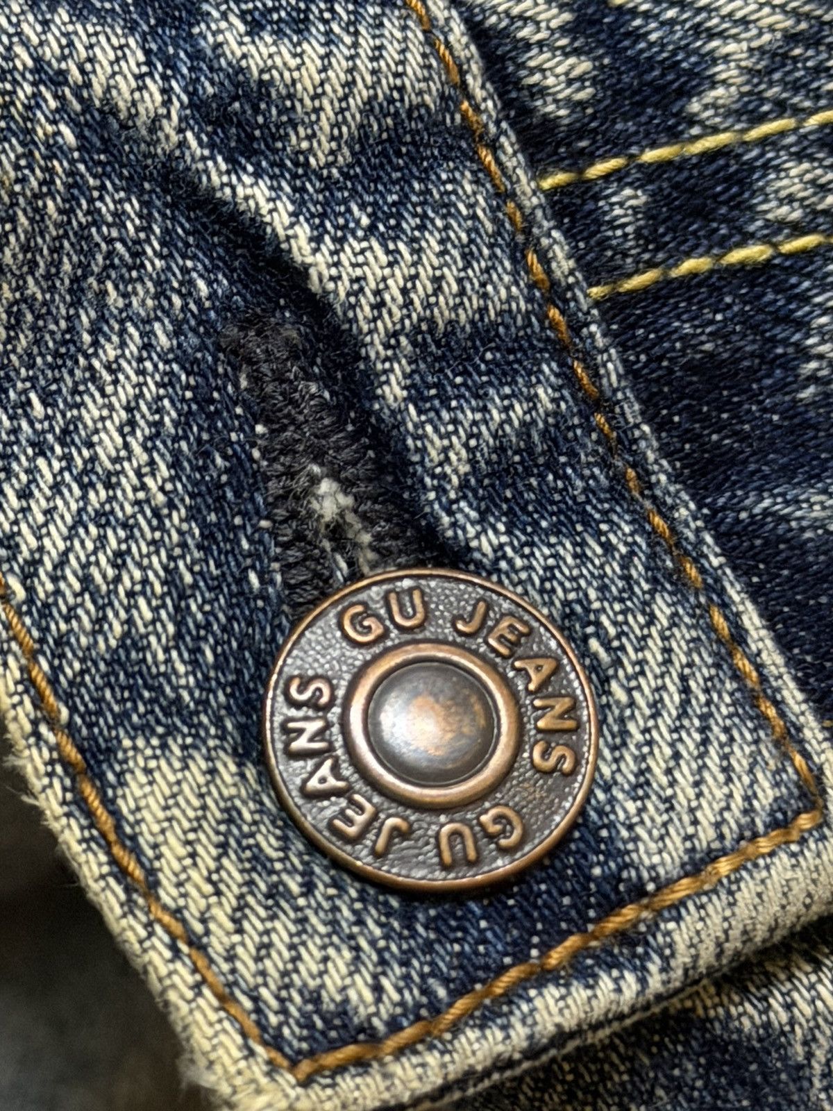 GU Vintage Y2K Japanese GU Blue Faded Mud Wash Straight Leg Size US 38 / EU 54 - 5 Thumbnail