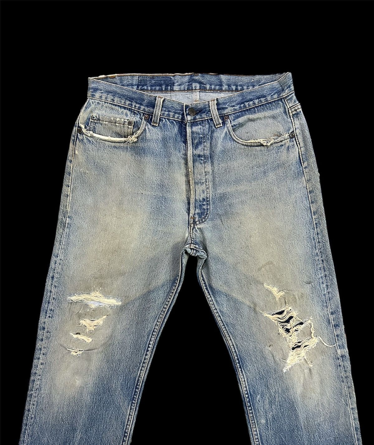 Levi's × Vintage Vintage Levis 80s 501 Distressed Size US 33 - 2 Thumbnail