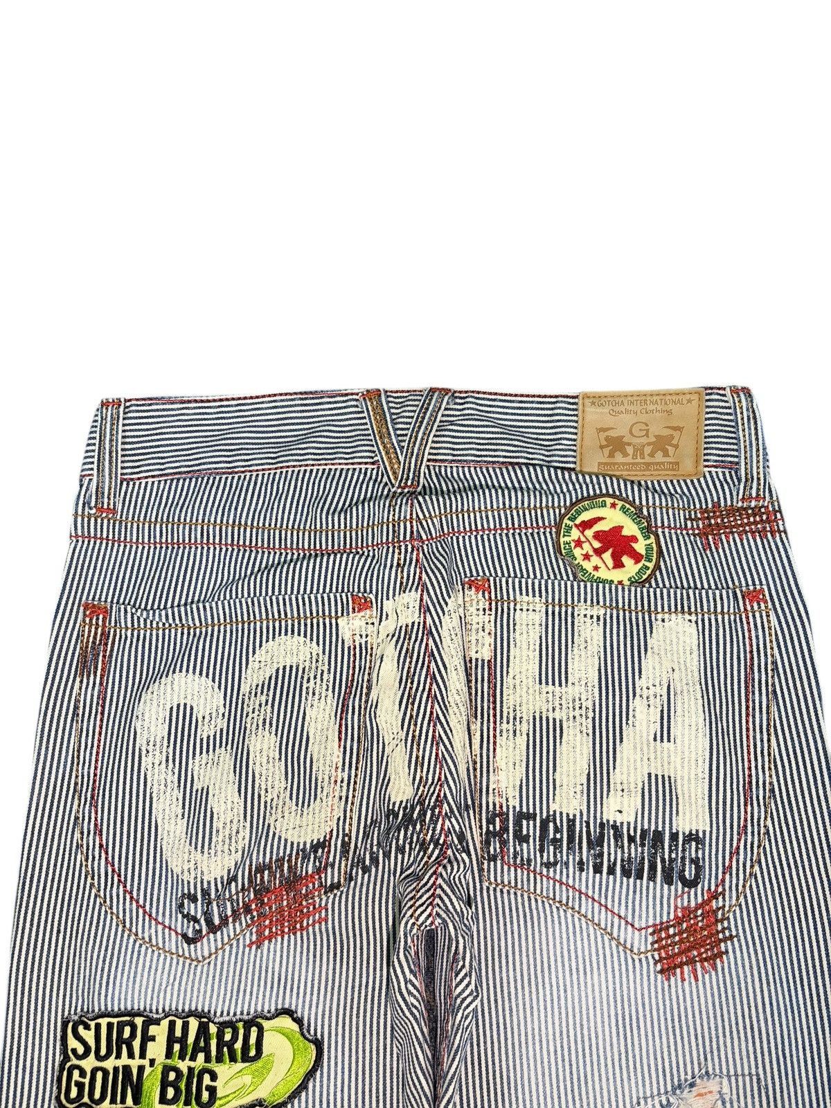 Edwin Vintage Japanese Brand Hickory Patches Distress Jeans Size US 30 / EU 46 - 4 Thumbnail