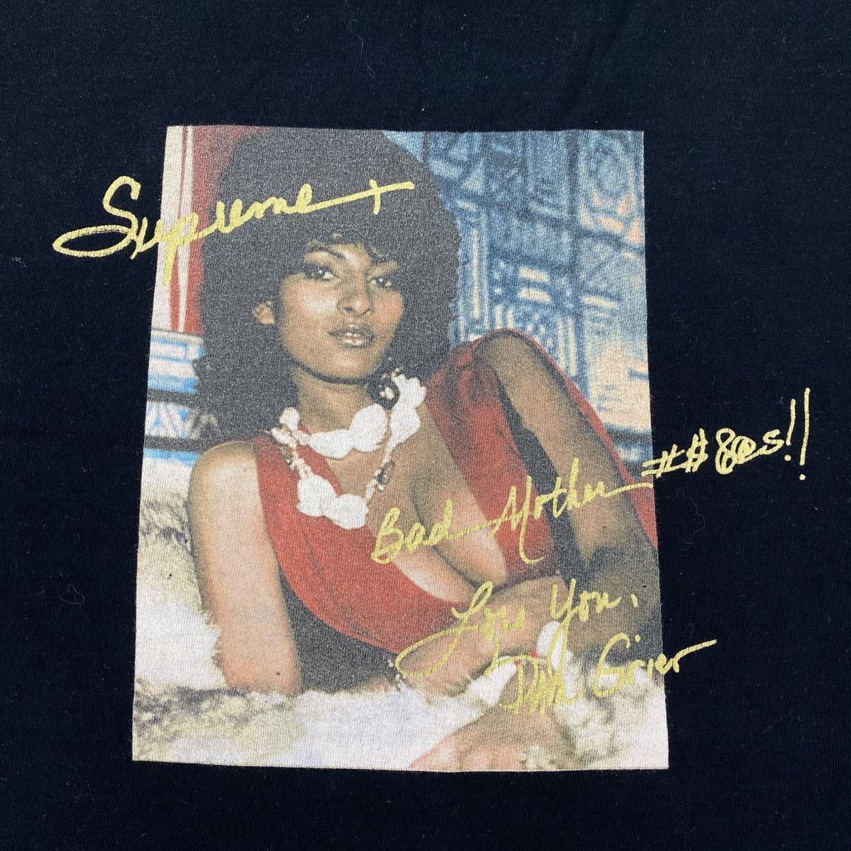 Supreme SS12 Supreme x Pam Grier "Foxy Brown" Black Tee Size US M / EU 48-50 / 2 - 3 Thumbnail