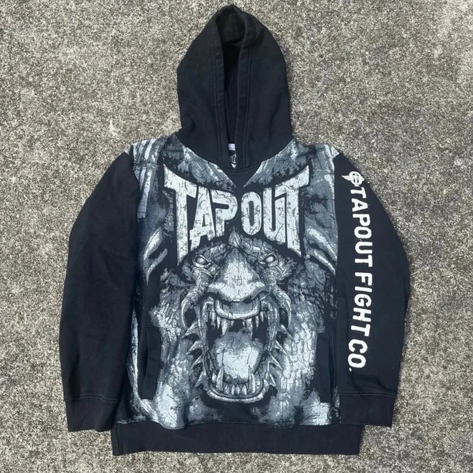 image of Skulls Tapour Zipper Hodies in Black, Men's (Size Large)