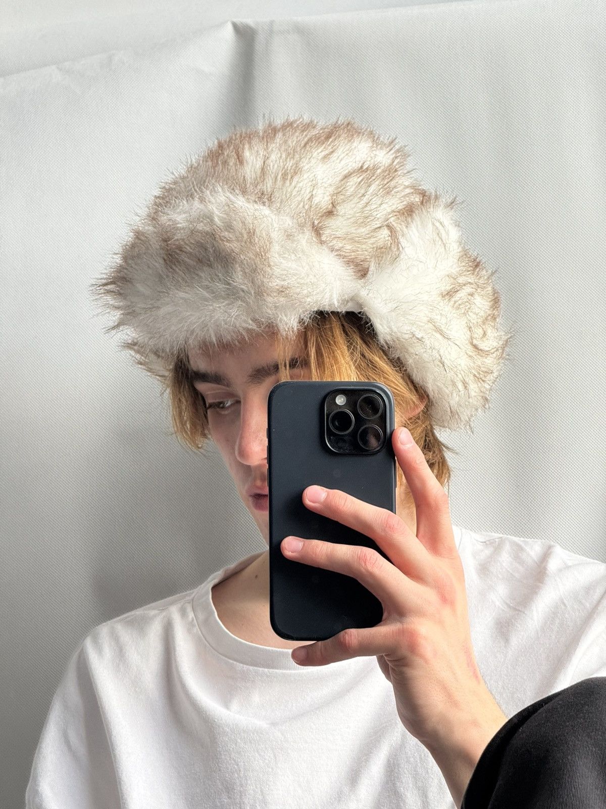 Japanese Brand Vintage fuzzy mohair japanese ushanka hat avant garde Size ONE SIZE - 14 Thumbnail