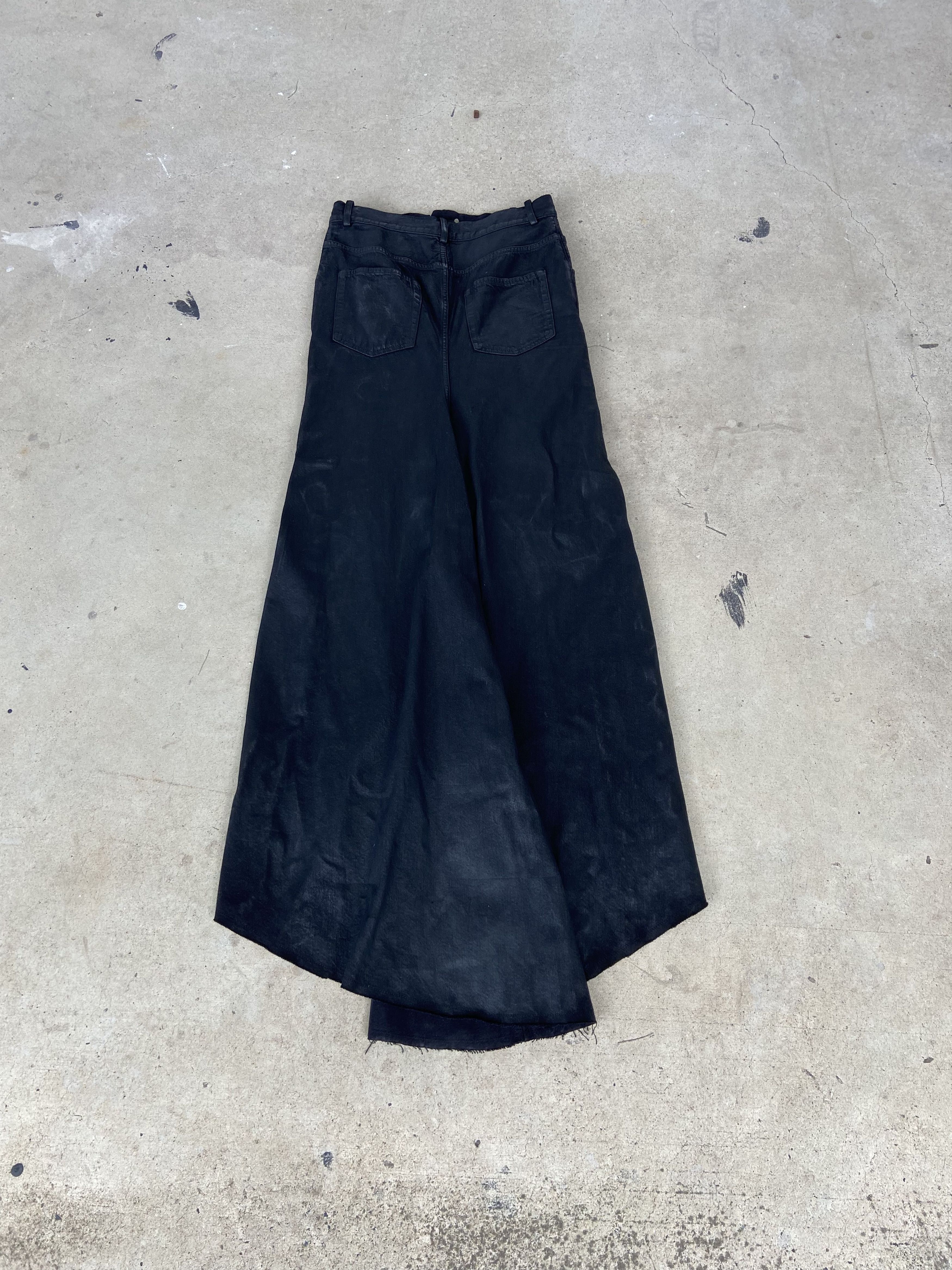 Ann Demeulemeester Ann Demeulemeester Waxed Denim Maxi Skirt Size 28" / US 6 / IT 42 - 2 Thumbnail