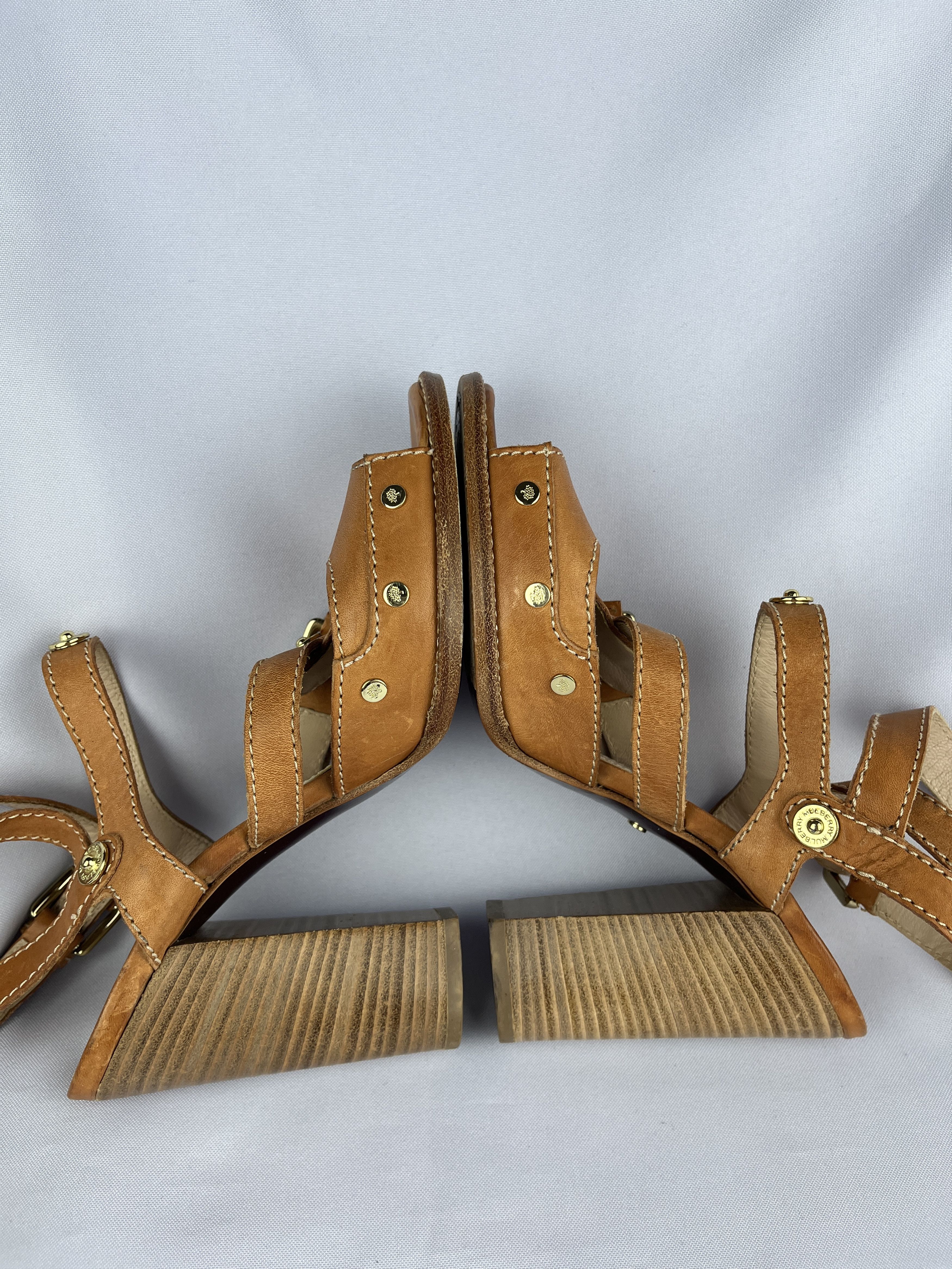 Mulberry Mulberry Strappy Heels Sandals Leather Women's Size US 7 / IT 37 - 7 Thumbnail