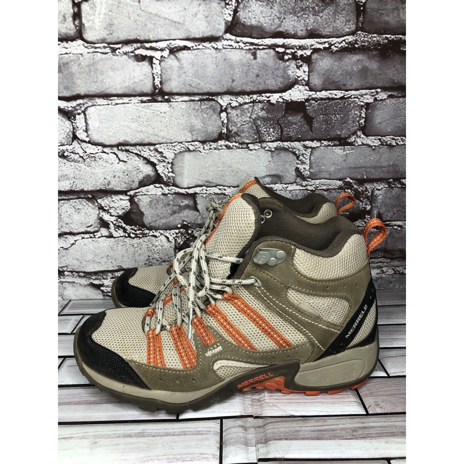 Merrell MERRELL Tuskora Waterproof Brindle Burnt Orange Hiking Boots Size US 8 / IT 38 - 15 Thumbnail