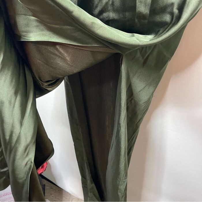 Other Revelry Skye Satin Dress Olive green maxi bridesmaid dress | Grailed
