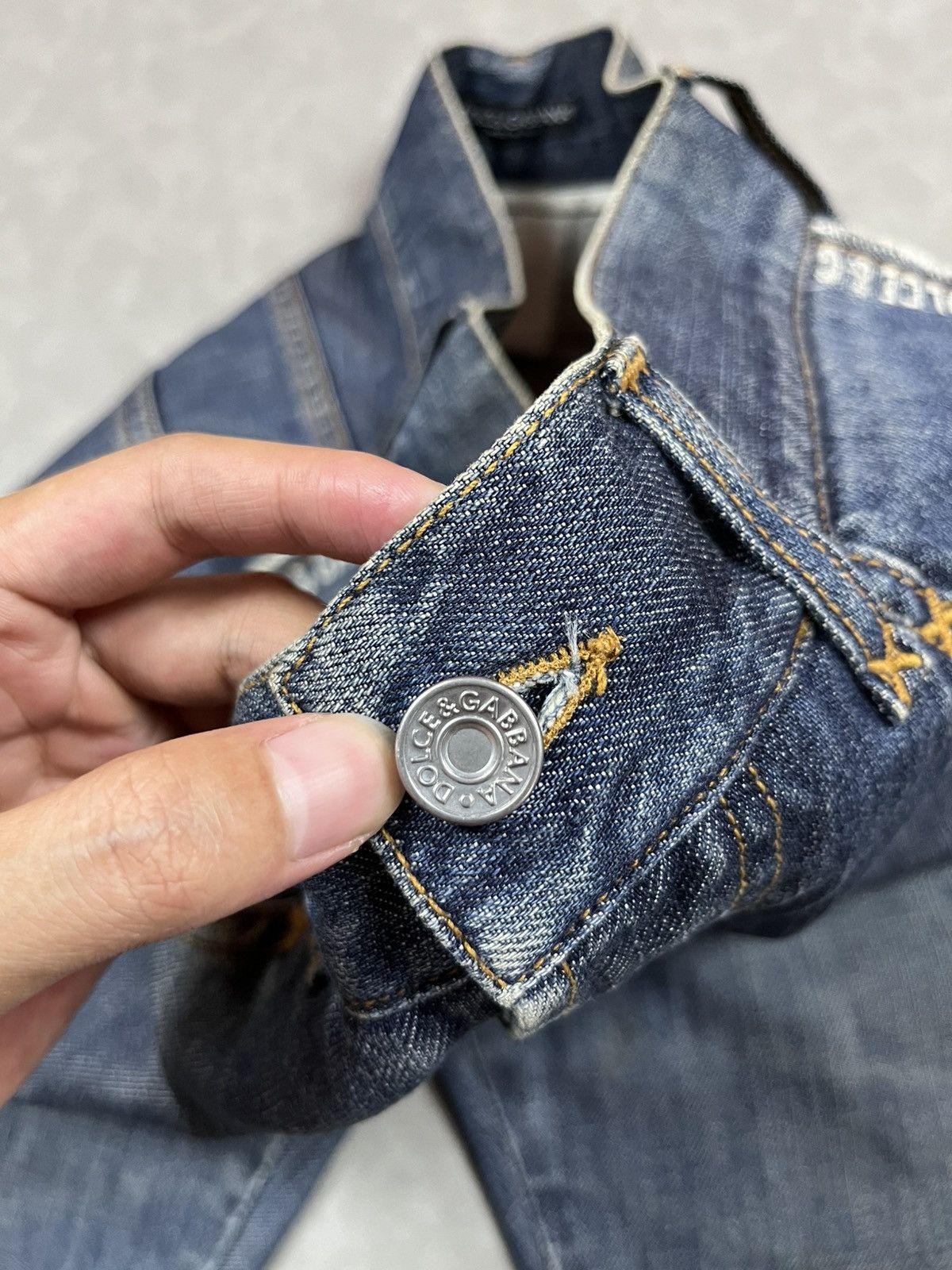Dolce & Gabbana Vtg Dolce Gabbana side logo denim pants Size US 30 / EU 46 - 8 Thumbnail
