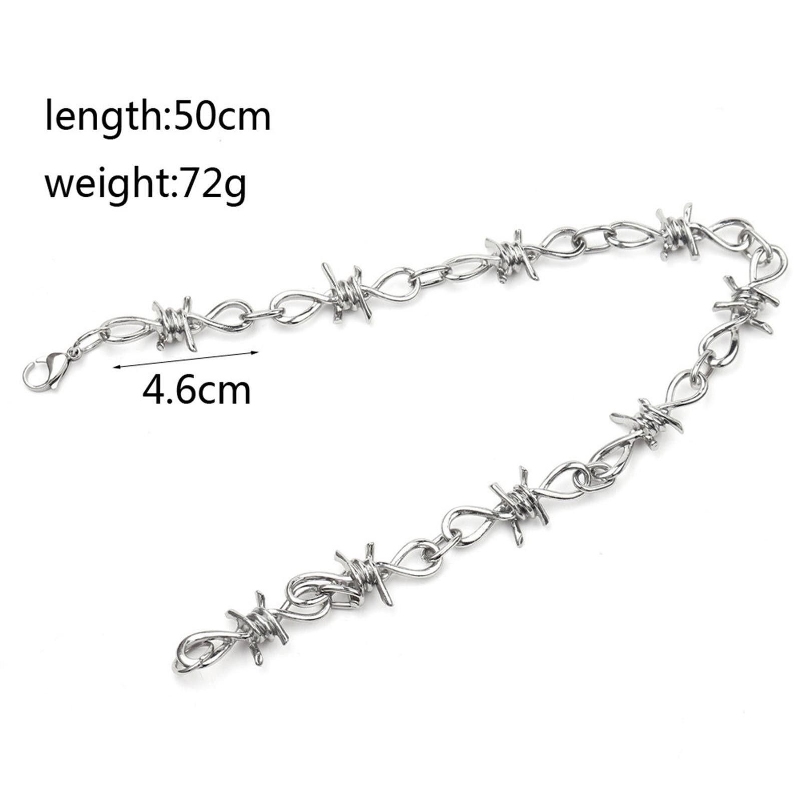 Jewelry Barbed Wire Necklace, Choker Necklace Size ONE SIZE - 8 Thumbnail
