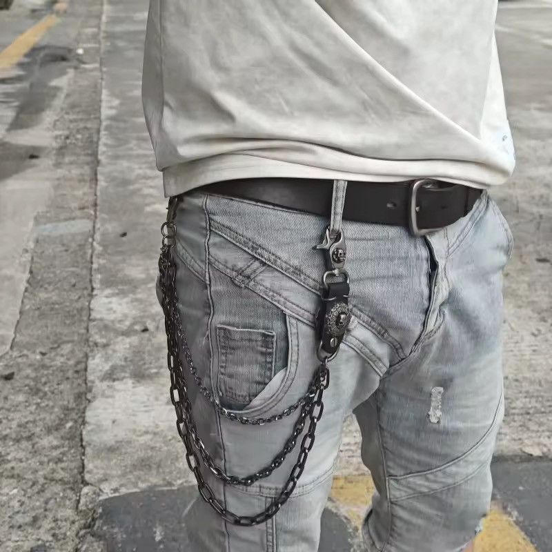 Jewelry Skull Wallet Chain - Punk Biker Jean Chain Multi-Layer Size ONE SIZE - 1 Thumbnail