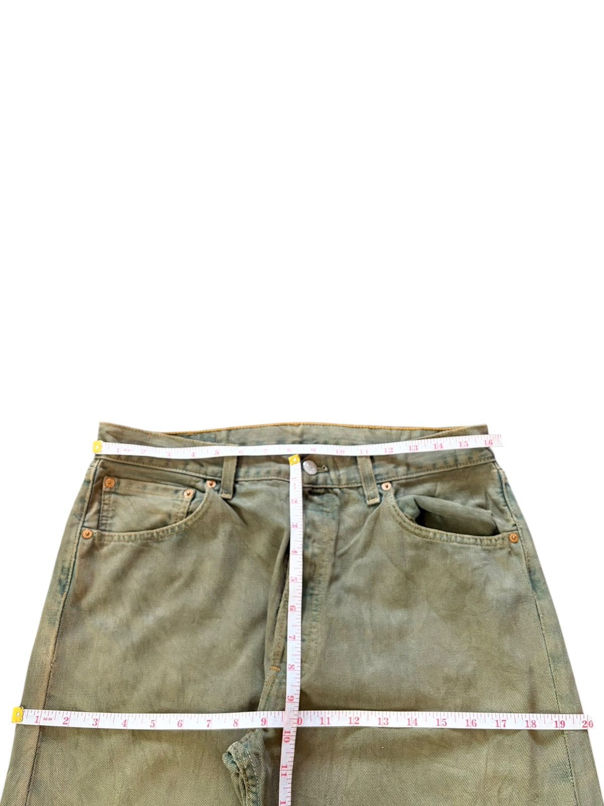 Levi's Vintage 90s Levis 501 Super Mud Wash Distress Loose Jeans Size US 32 / EU 48 - 6 Thumbnail