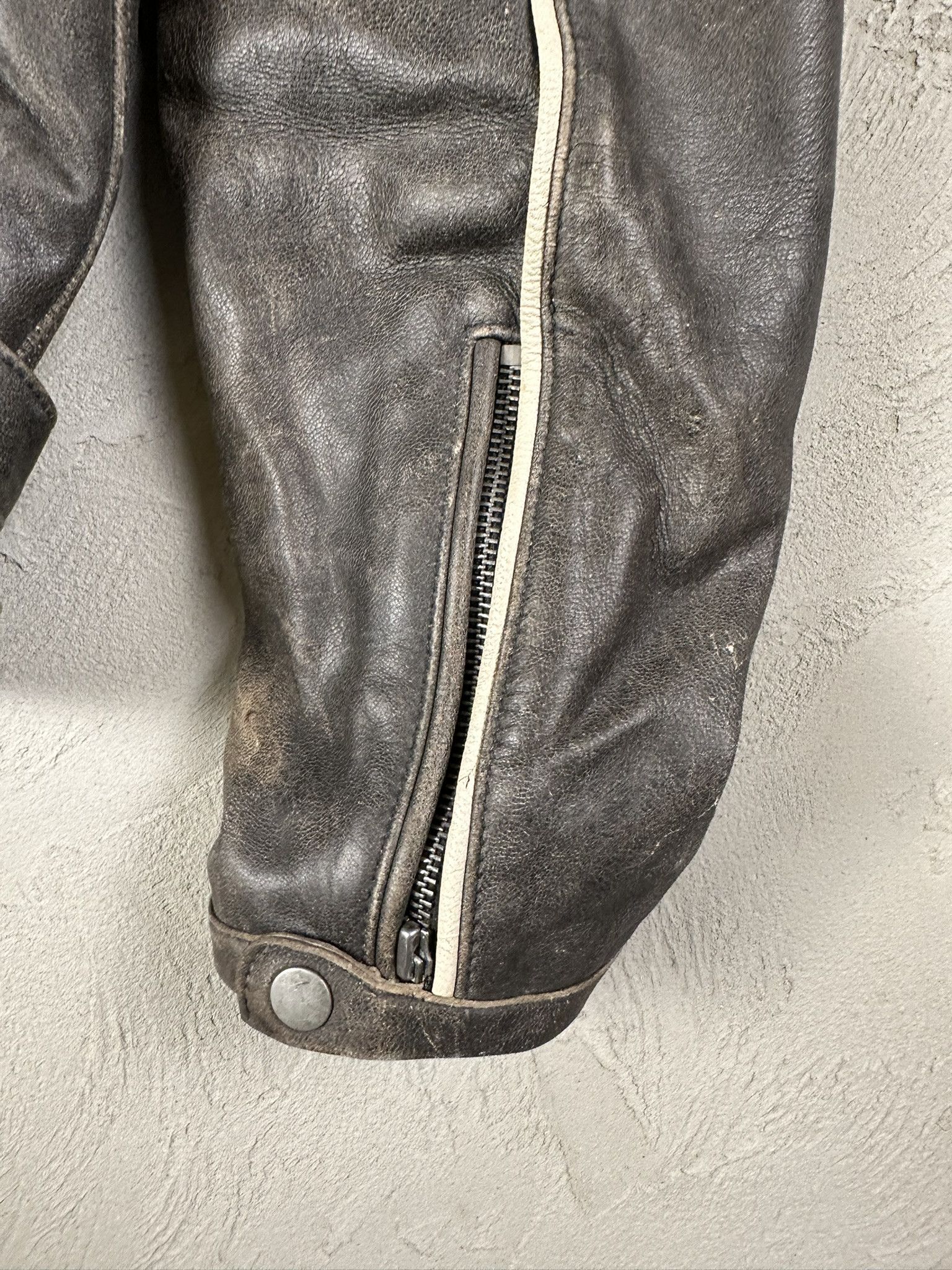 Vintage Vintage Leather Racing Patch Biker Boxy Jacket Size US XL / EU 56 / 4 - 16 Thumbnail