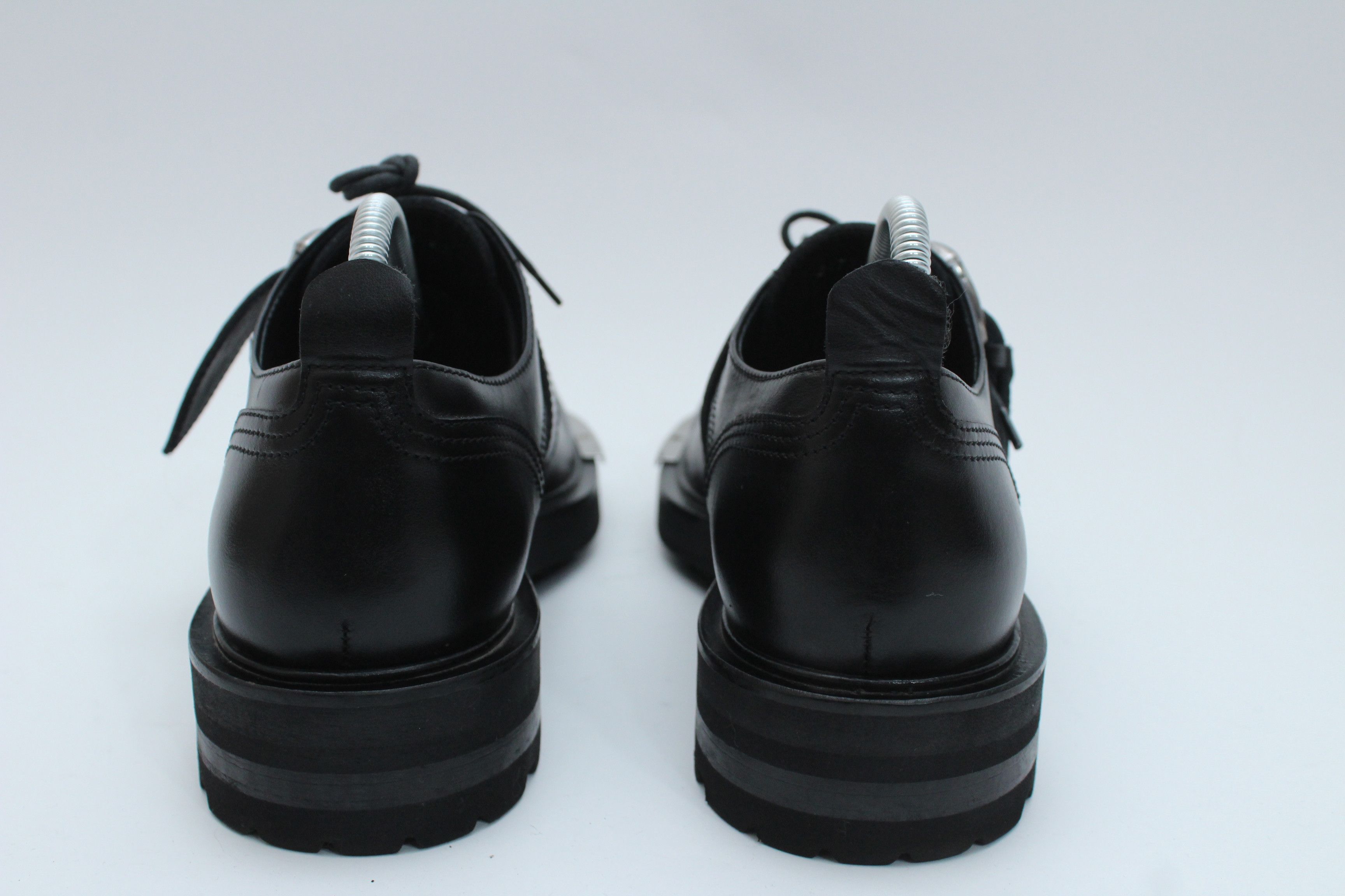 Roberto Cavalli Roberto Cavalli Tiger Tooth Leather Derby Shoes Size US 8 / EU 41 - 9 Thumbnail