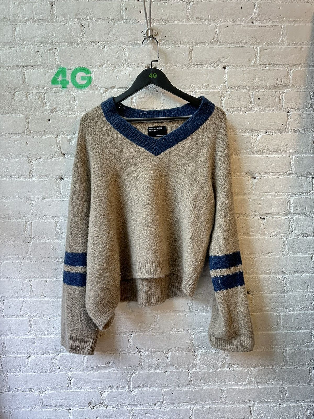 Enfants Riches Deprimes ERD DISTRESSED ASYMMETRICAL CASHMERE SWEATER Size US M / EU 48-50 / 2 - 1 Thumbnail