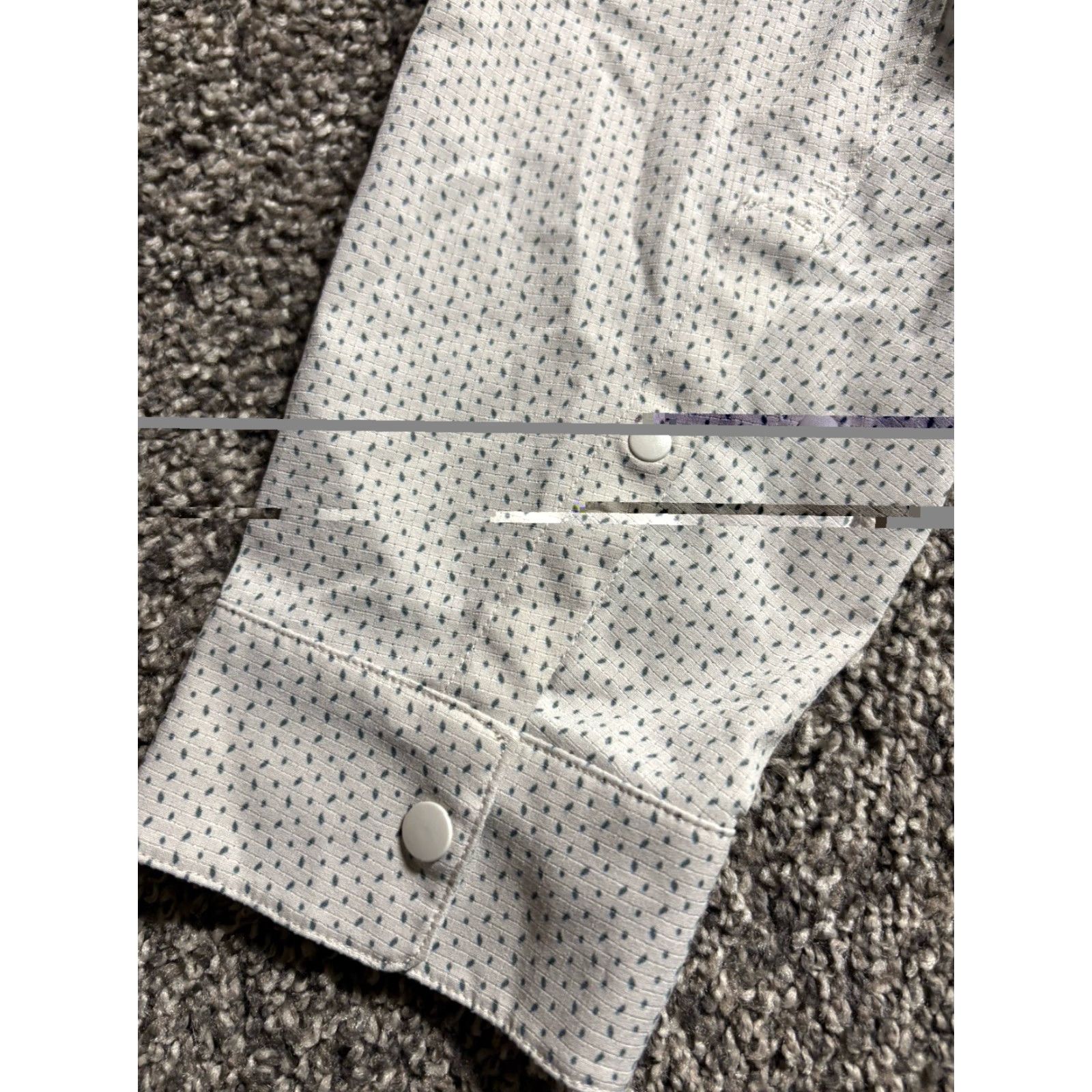 Lululemon Lululemon Shirt Mens Large Gray Snap Front Pockets Geometric All Over Print Button-Up Size US L / EU 52-54 / 3 - 7 Thumbnail