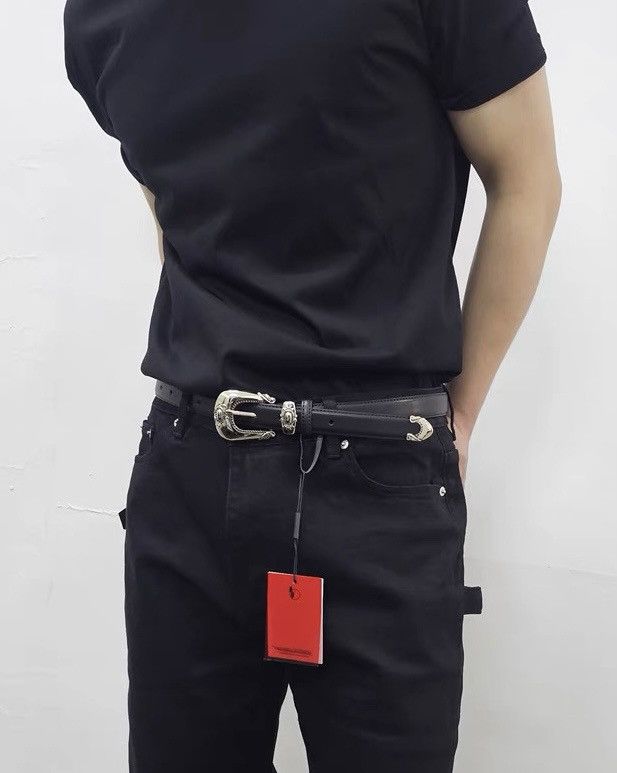 Japanese Brand × Vintage Retro punk 2.5cm leather western buckle belt Size ONE SIZE - 6 Thumbnail