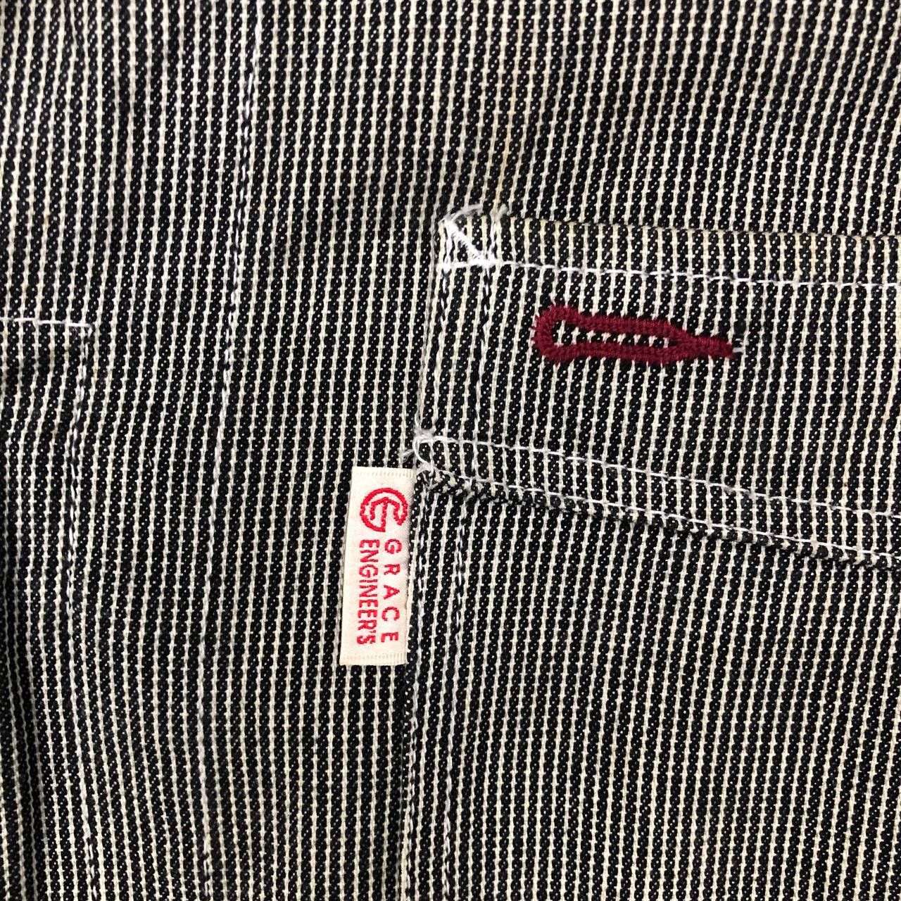 Hysteric Glamour × Japanese Brand P688 RIPPED HICKORY STRIPED GRACE ENGINEER'S COVERALLS Size US XL / EU 56 / 4 - 8 Thumbnail
