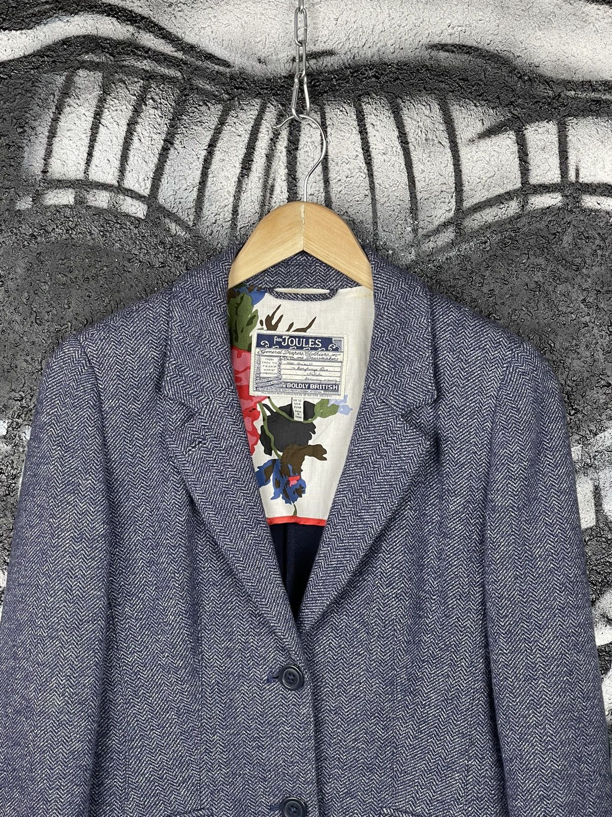 Other Joules Henford Blue Cotton Blazer Jacket Women’s Size M Size M / US 6-8 / IT 42-44 - 3 Thumbnail