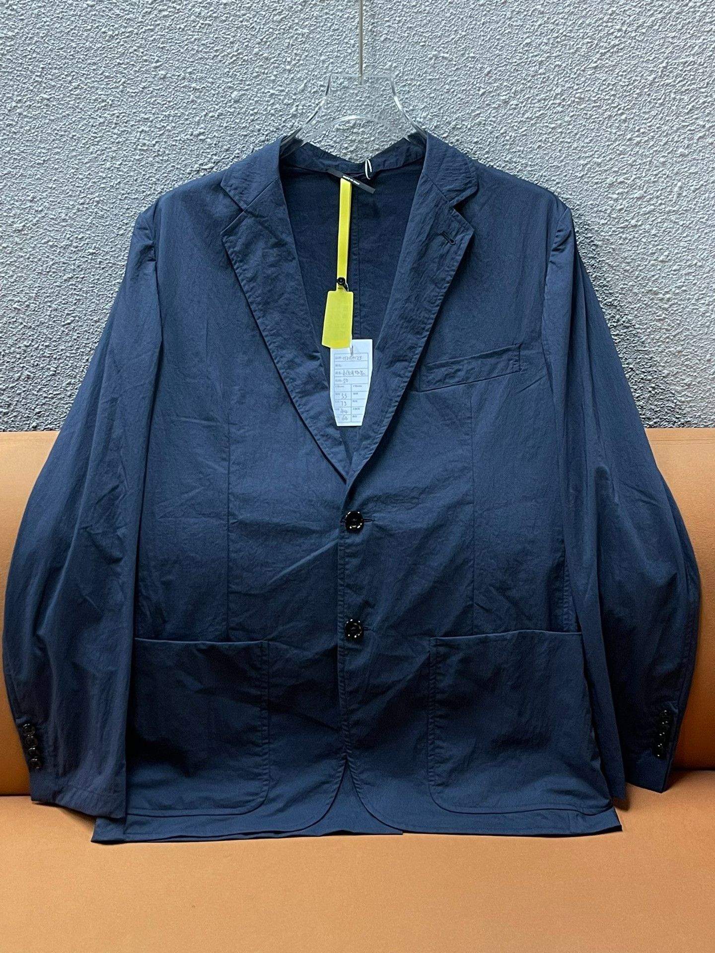 Hermes HERMES Men's Blue Solid Suit Jacket Size US M / EU 48-50 / 2 - 1 Thumbnail