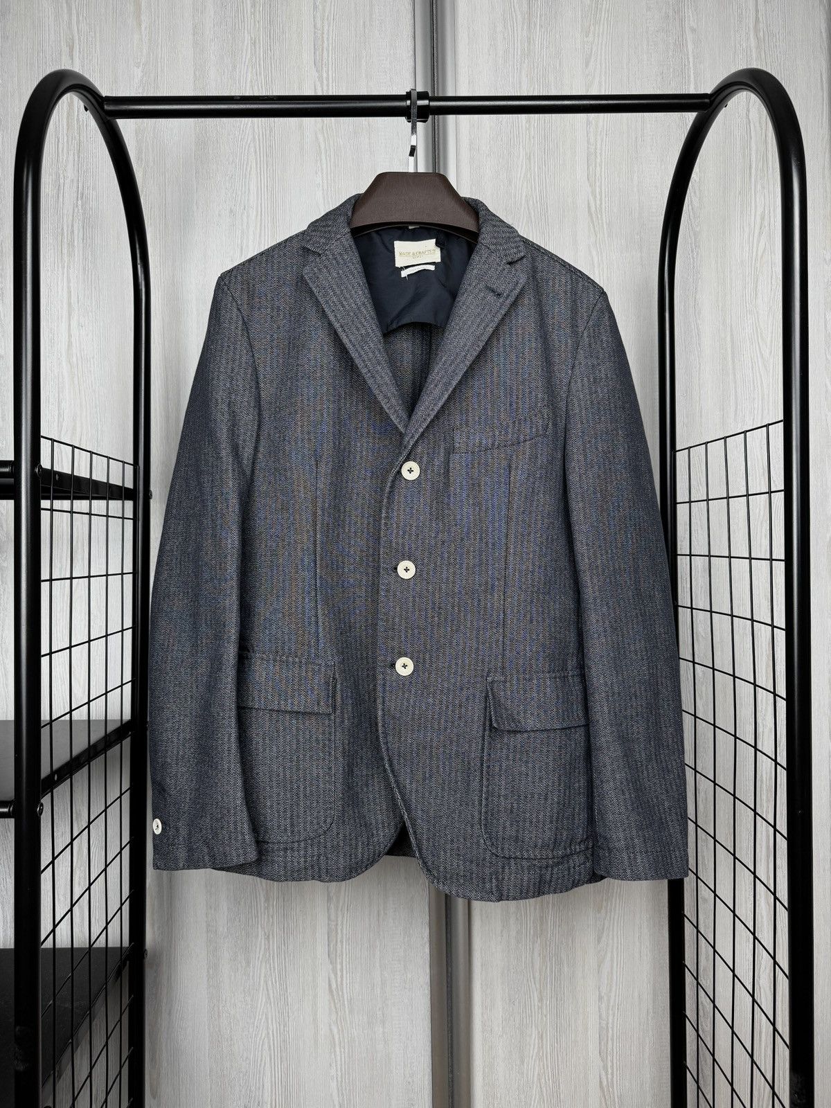 Levi's Made & Crafted Levi’s Made & Crafted Sample Garment Herringbone Blazer sz 2 Size US M / EU 48-50 / 2 - 1 Thumbnail