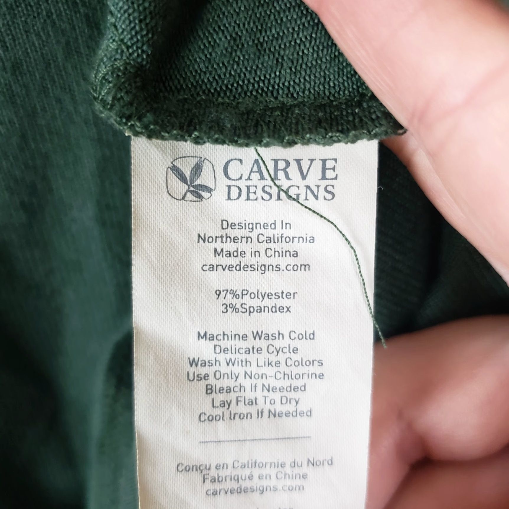 Vintage VINTAGE Carve Designs Womens Top XS Solid Green Long Sleeve Size XS / US 0-2 / IT 36-38 - 5 Thumbnail