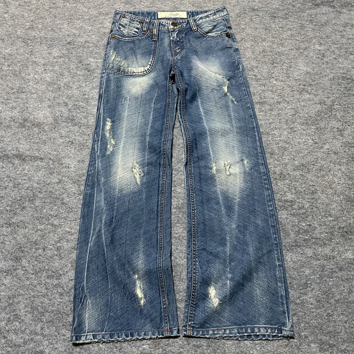 Japanese Brand Japanes brand A&Kei mudwash flare denim Size US 31 - 1 Thumbnail