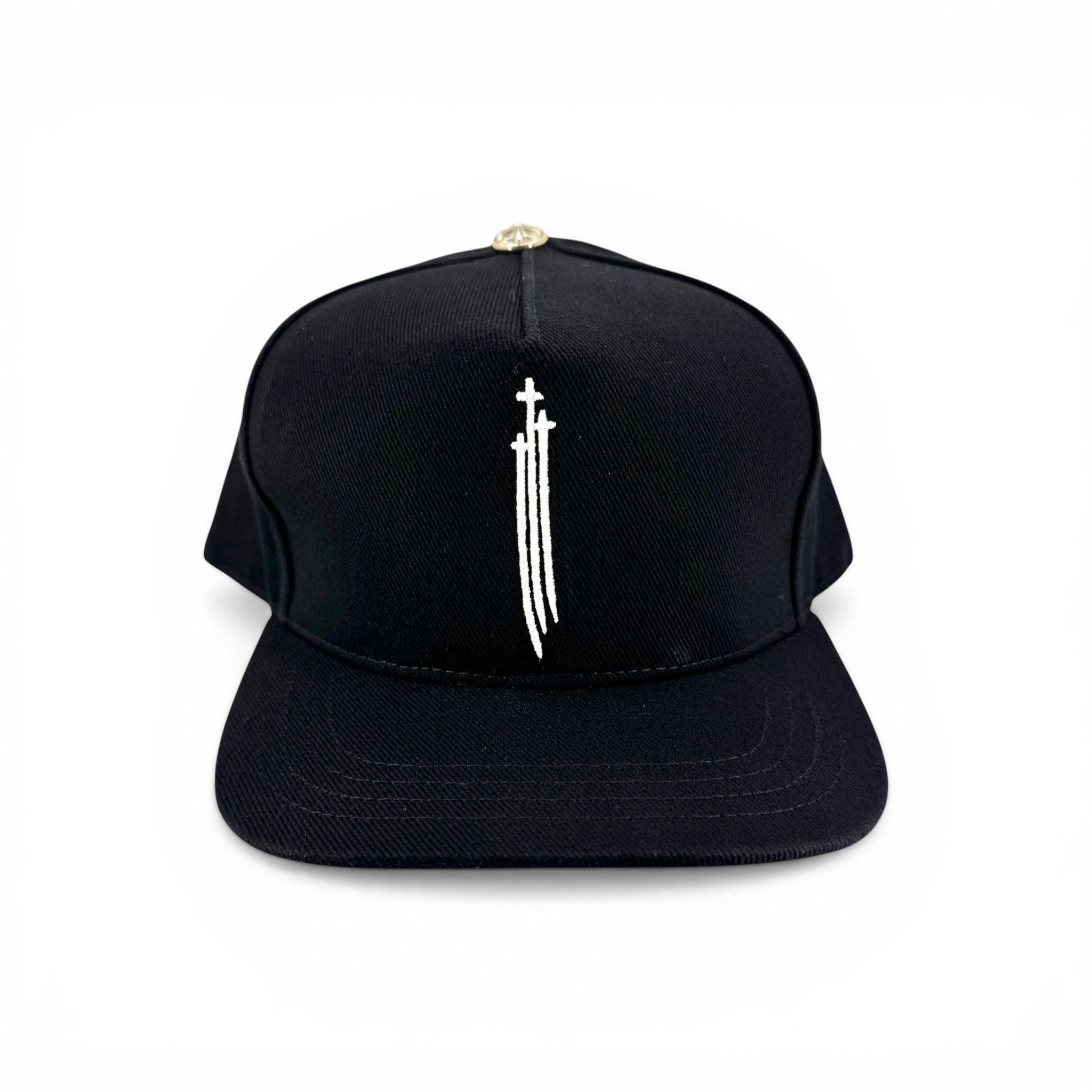 Chrome Hearts Embroidered RS3 Logo Baseball Hat Black White Size ONE SIZE - 1 Thumbnail