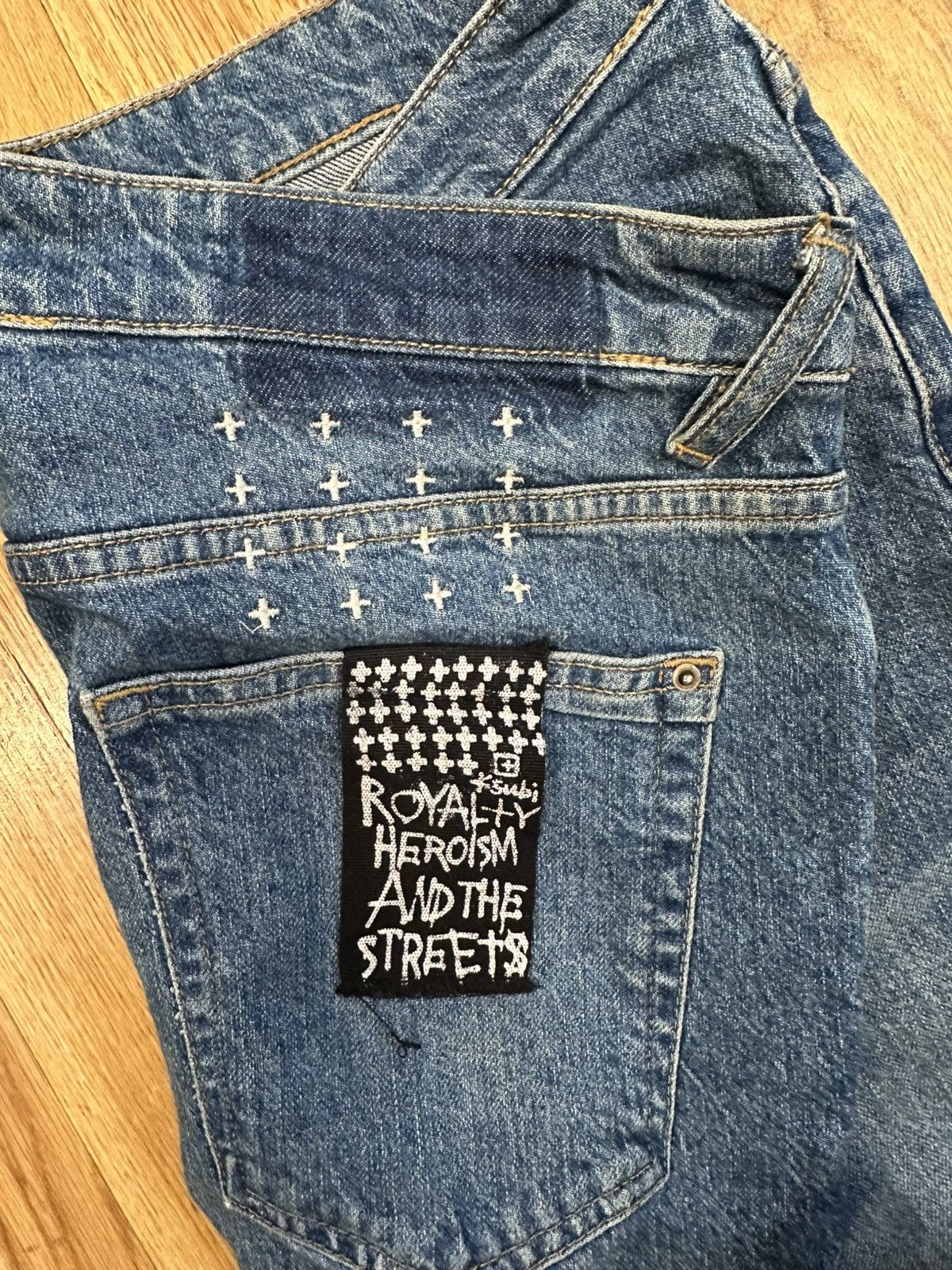 Ksubi Ksubi Knee Rip Dark Blue Denim Jeans Size 34 Size US 34 / EU 50 - 4 Thumbnail