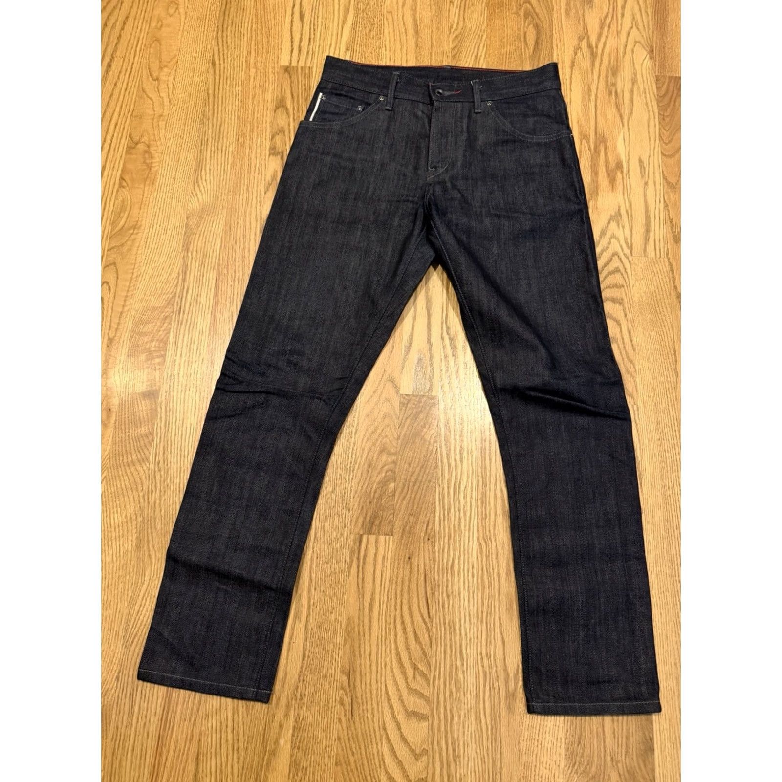 Raleigh Denim Raleigh Denim Martin Jeans Slim 29x29 Blue Denim Regular 30 in Waist 29 in Inseam 29 in 5-Pocket USA Cone Selvage Raw Dark Denim Pants Men’s Size US 29 - 6 Thumbnail