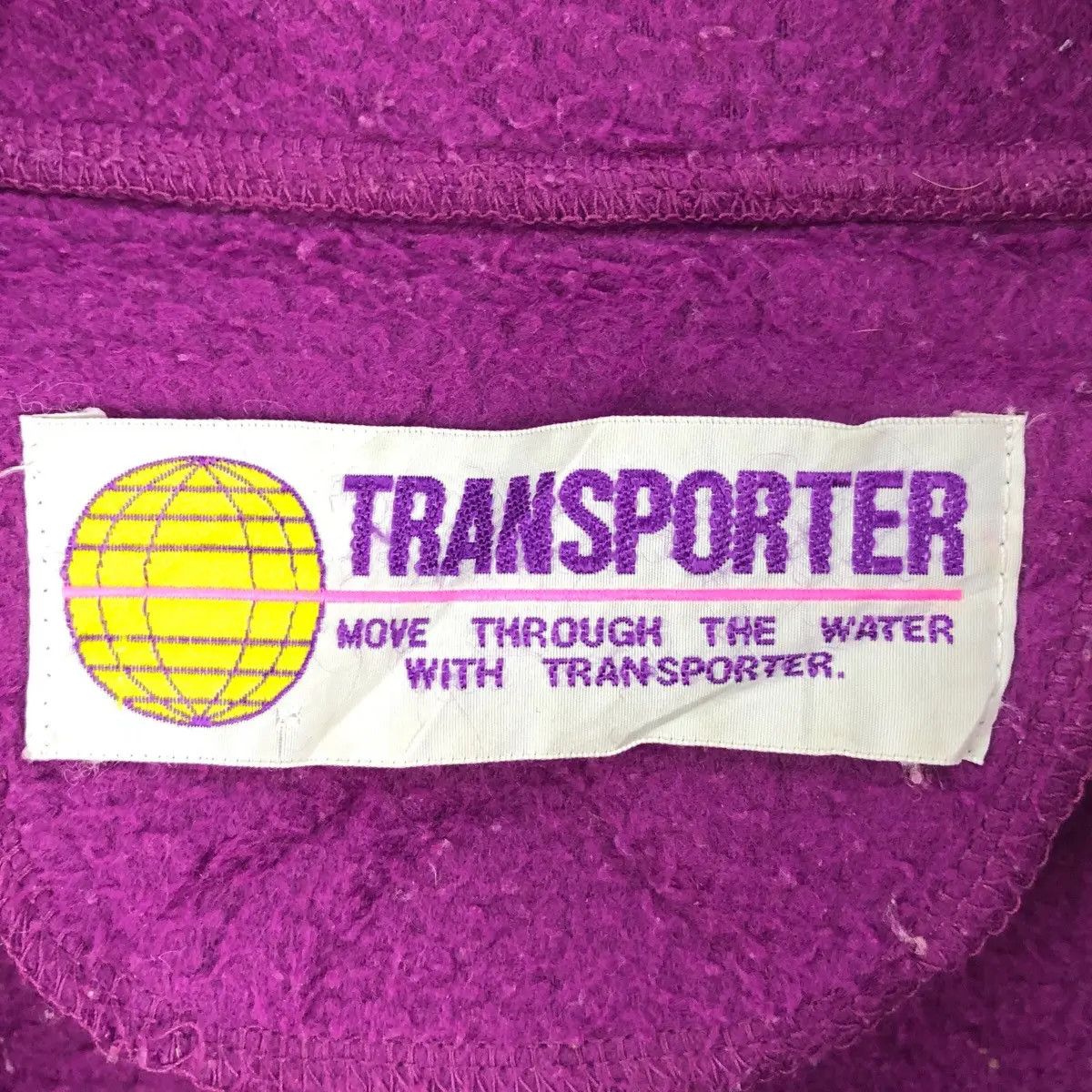 Vintage Vtg TRANSPORTER Surfing Skateboard Purple Fleece Jacket Size US XXL / EU 58 / 5 - 6 Thumbnail