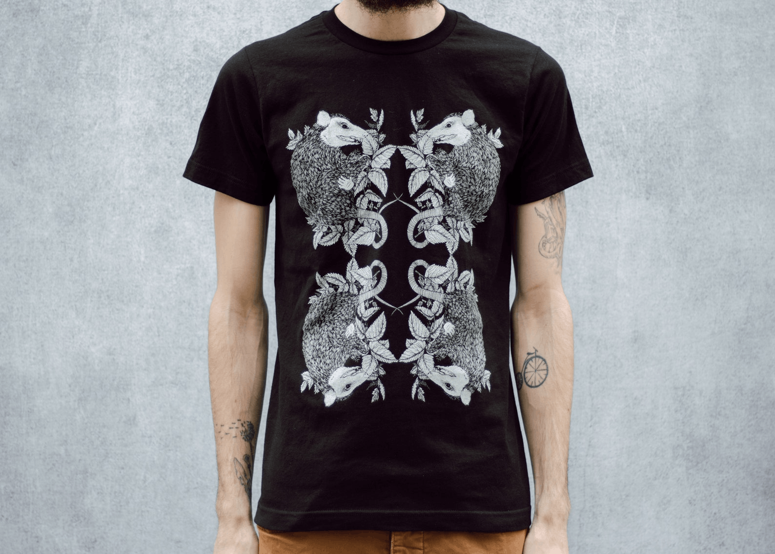 Designer × Vintage Entangled Possum & Stinging Nettle T-Shirt Size US XL / EU 56 / 4 - 1 Thumbnail