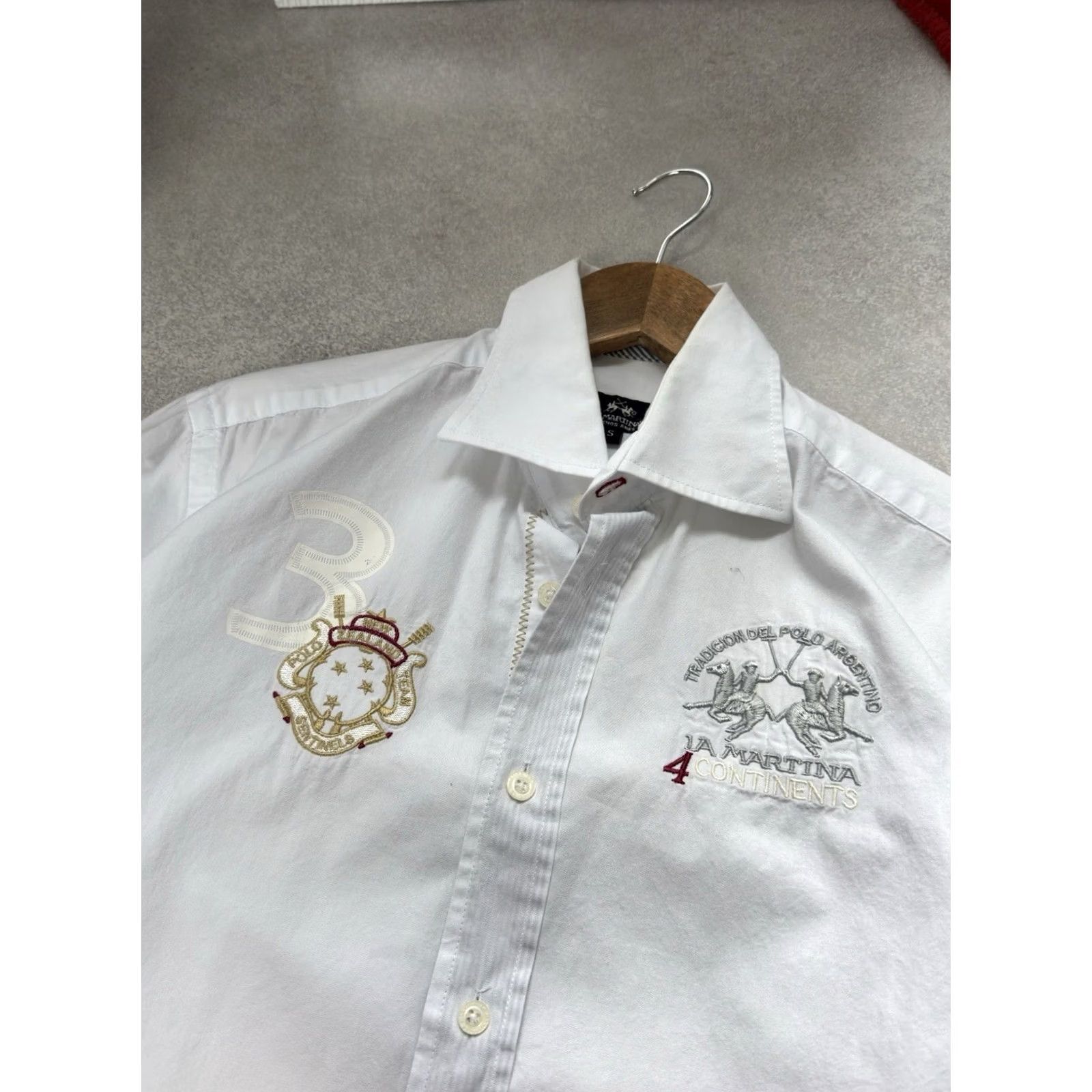La Martina VINTAGE La Martina Polo Team NZL White Button Up Shirt Men S Long Sleeve Cotton White 90s Retro Luxary Designer Casual Fourmal Hype Streetwear Mens Size US S / EU 44-46 / 1 - 3 Thumbnail