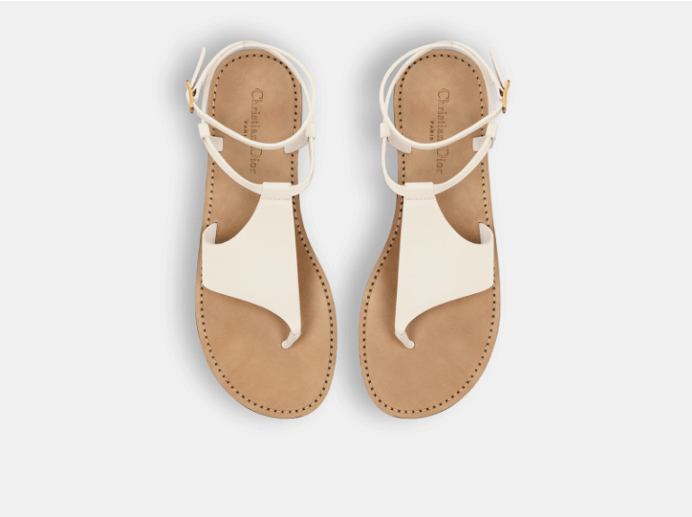 Dior o1w1db10725 KCO023 Sun Thong Sandals in White Size US 7 / IT 37 - 3 Thumbnail