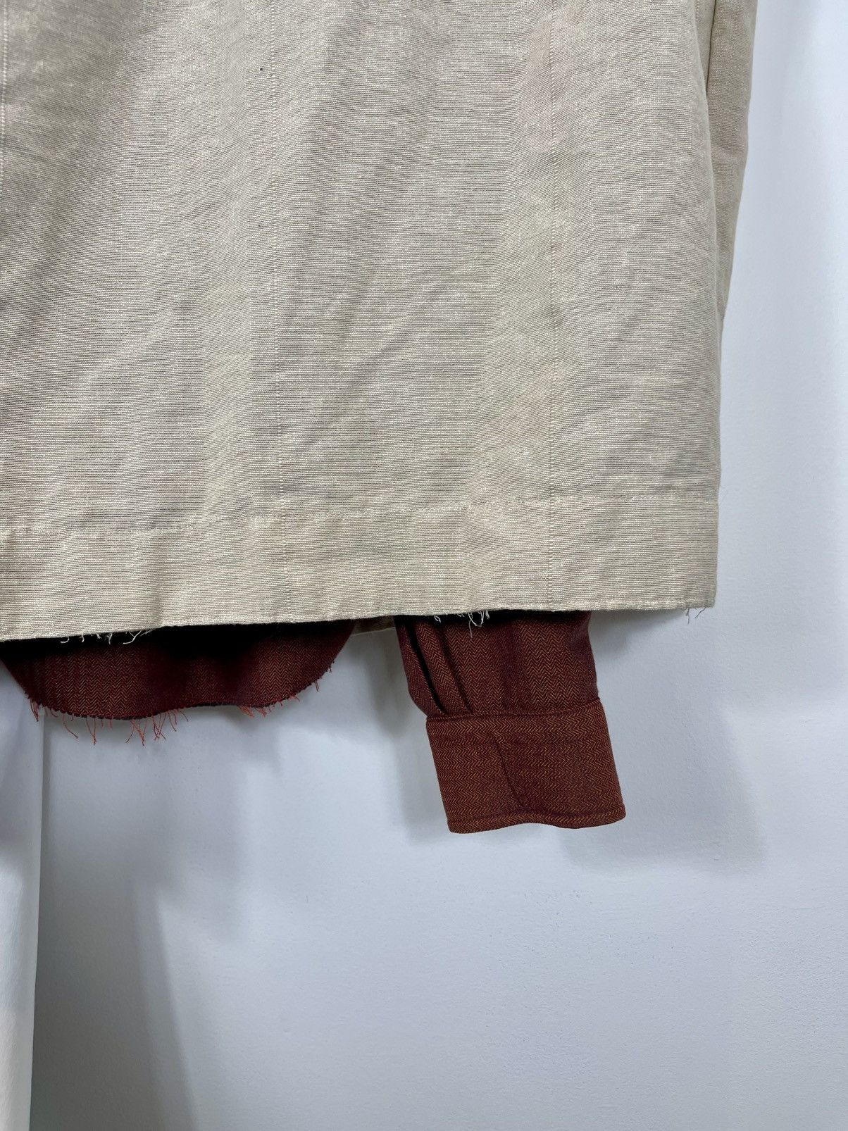 Chorley × Handmade UpCycled Deconstructed Flannel Lined Over Coat Villiers Size US L / EU 52-54 / 3 - 6 Thumbnail