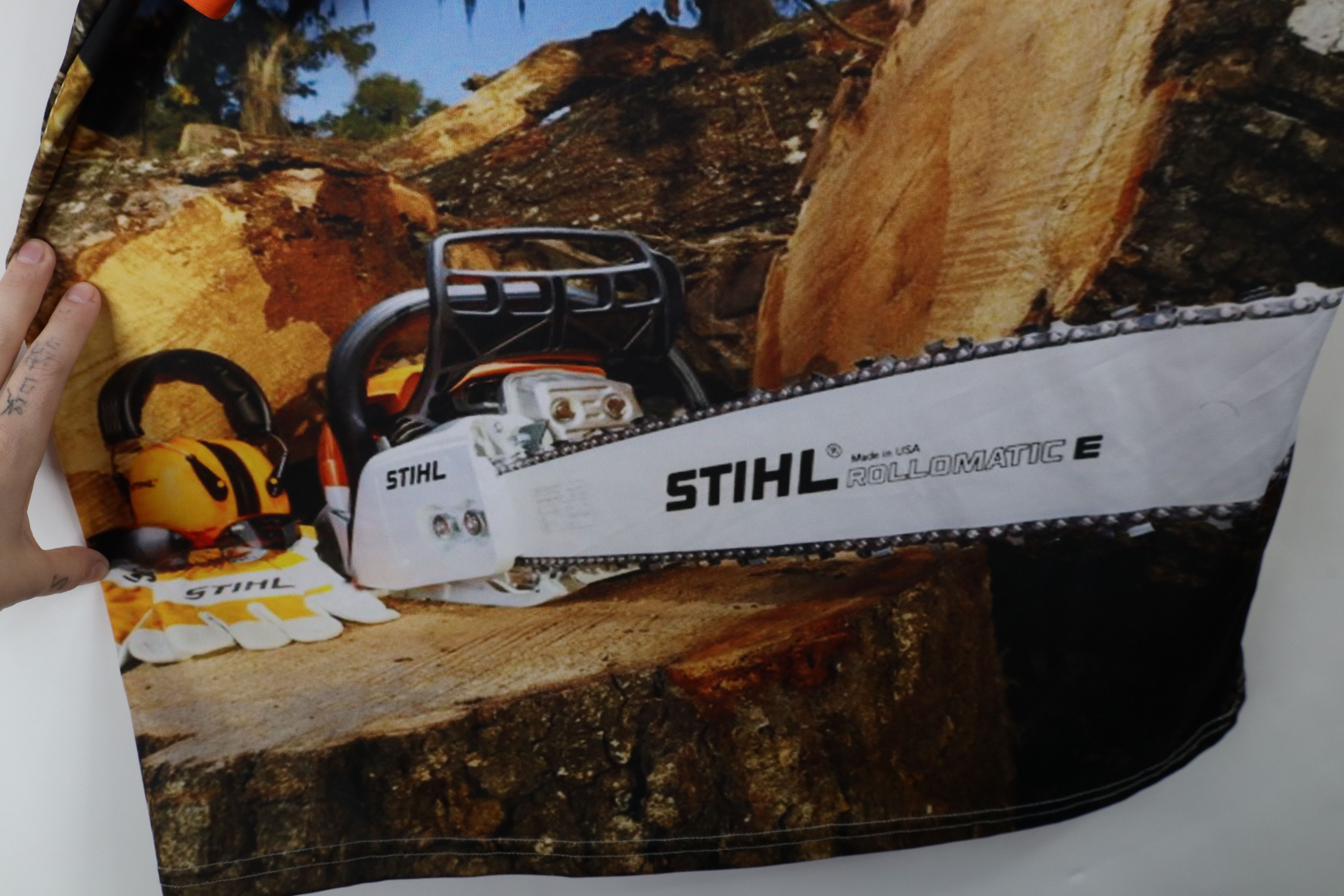 Vintage Stihl Out All Over Print Chainsaw Wood Short Sleeve T-Shirt Size US XL / EU 56 / 4 - 5 Thumbnail