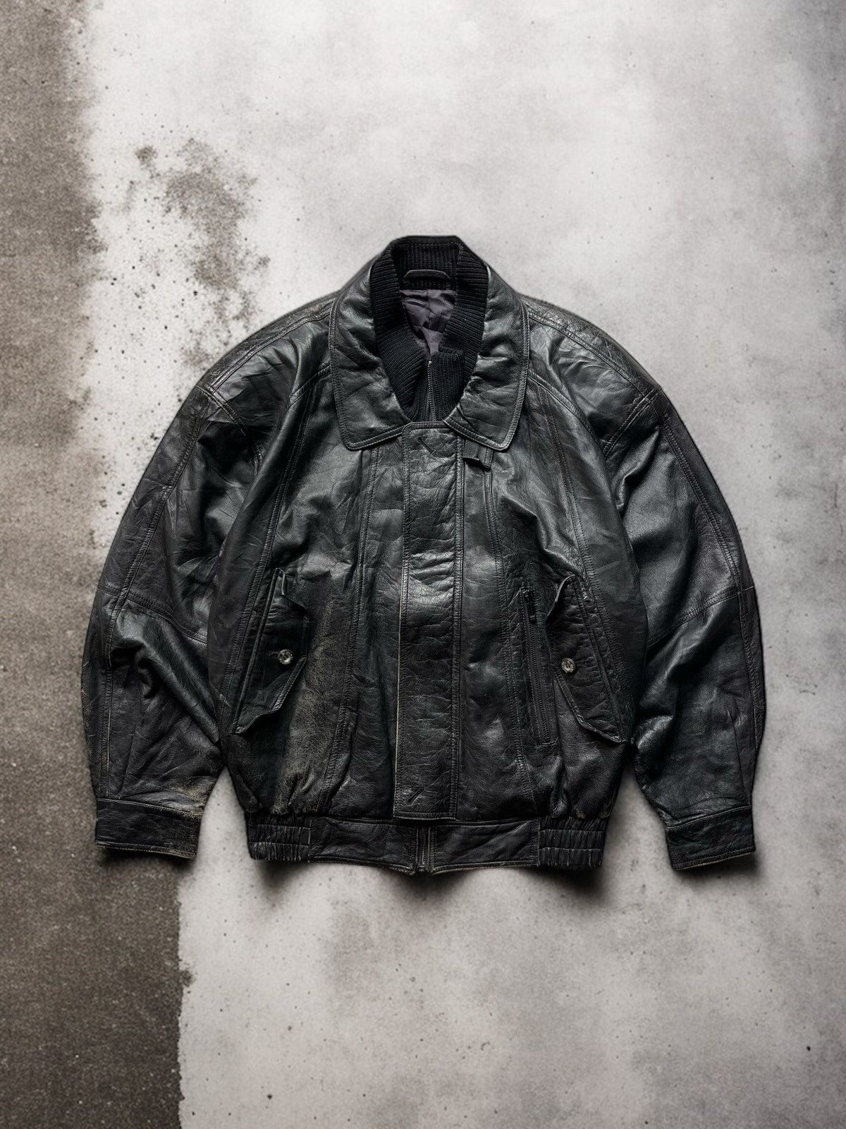 Genuine Leather × If Six Was Nine × Japanese Brand 🔥Vintage Black Pia Japan Leather Bomber Jacket Size US M / EU 48-50 / 2 - 2 Thumbnail