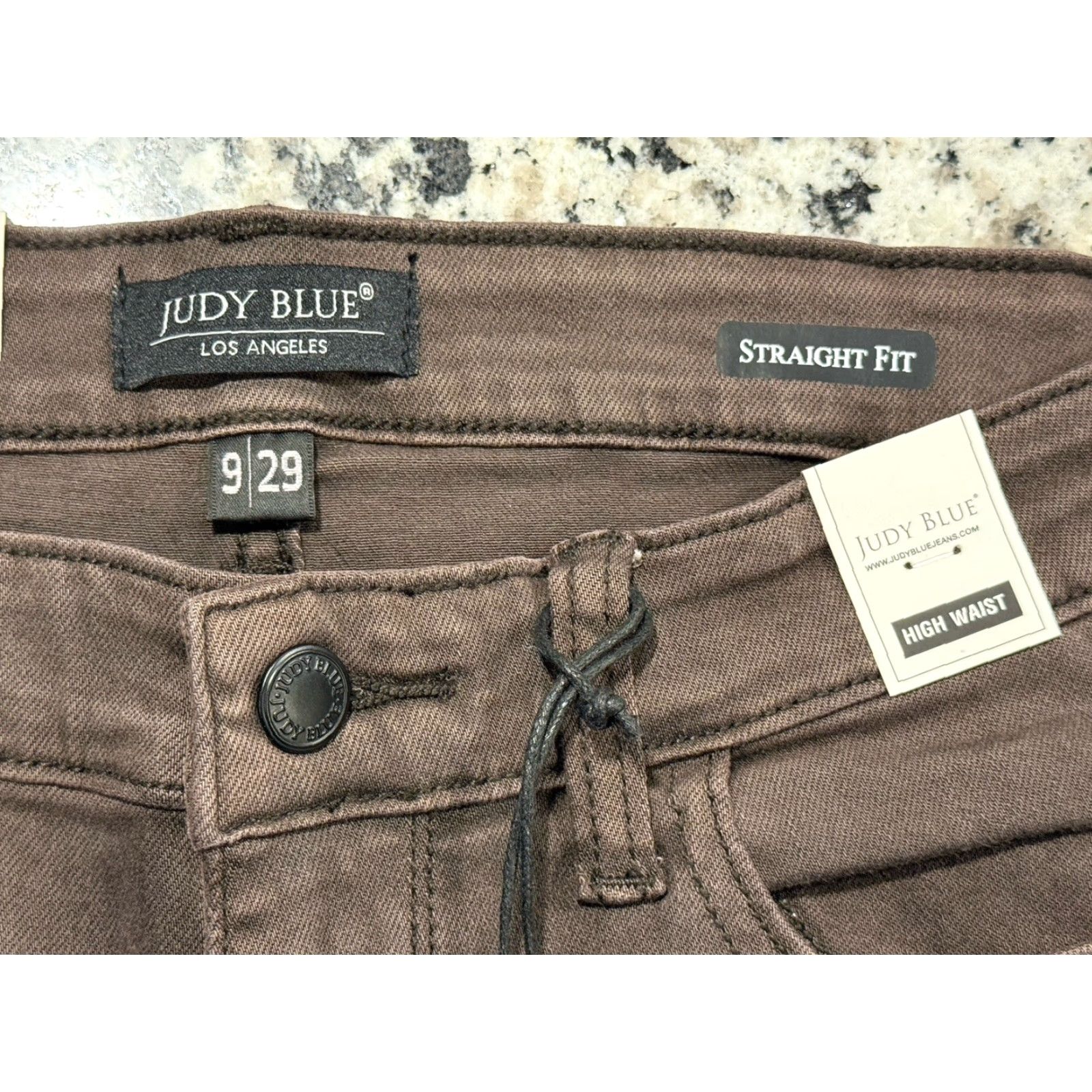 Vintage Judy Blue Jeans Brown Women Size 9/29 31in Inseam High Rise Straight 90s Womens Size 30" / US 8 / IT 44 - 6 Thumbnail