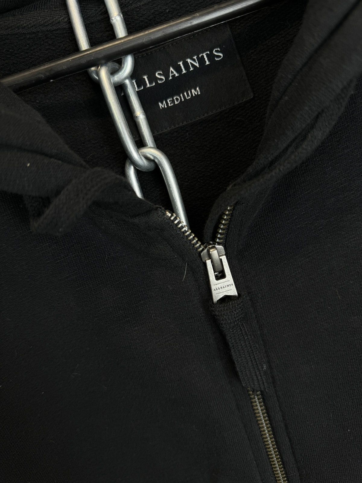 Allsaints Mens AllSaints CRANIS ZIP HOODY black jacket pullover Size US M / EU 48-50 / 2 - 5 Thumbnail