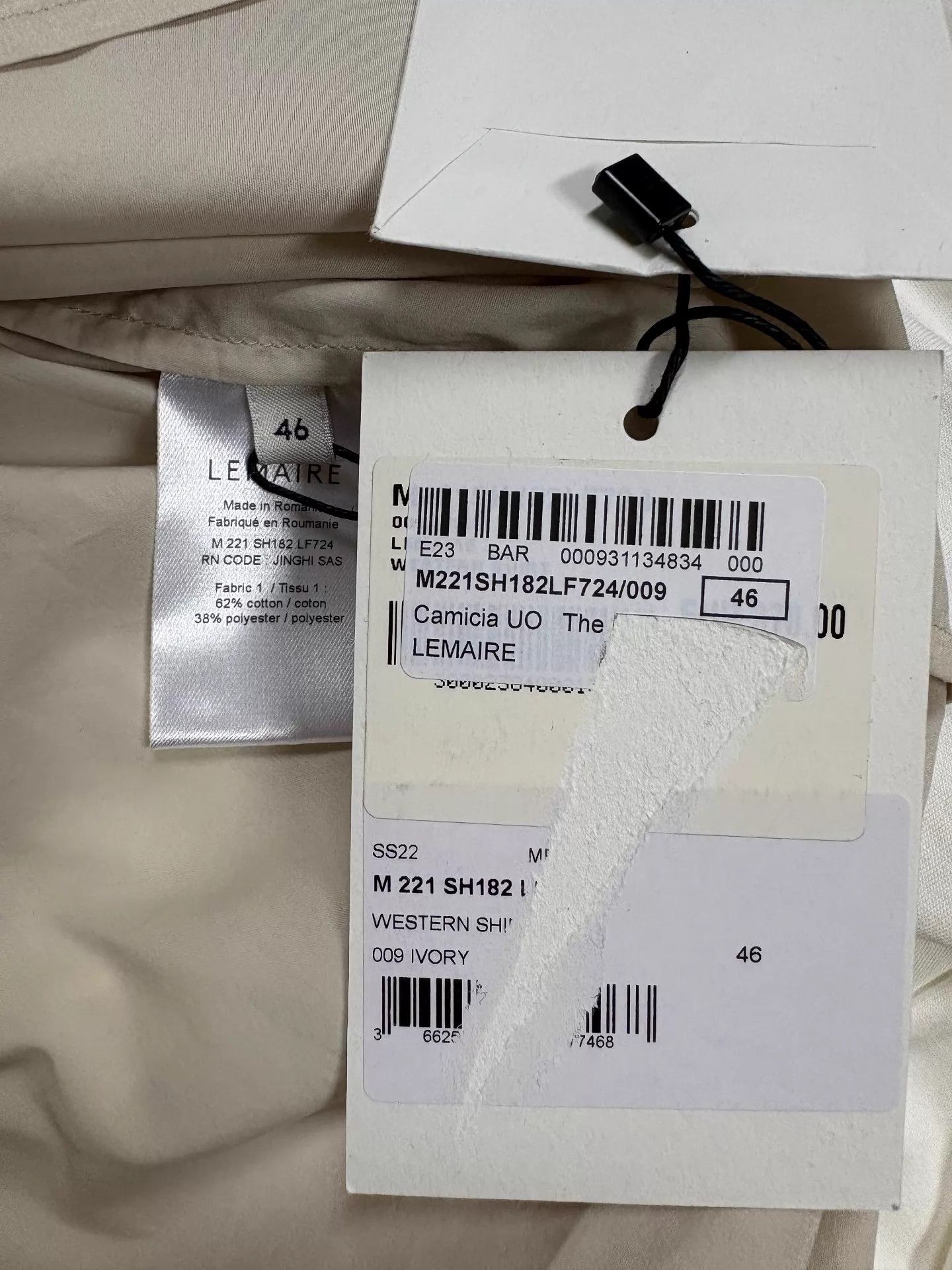 Lemaire Lemaire 22ss Men's Beige Western Shirt Size US S / EU 44-46 / 1 - 8 Thumbnail