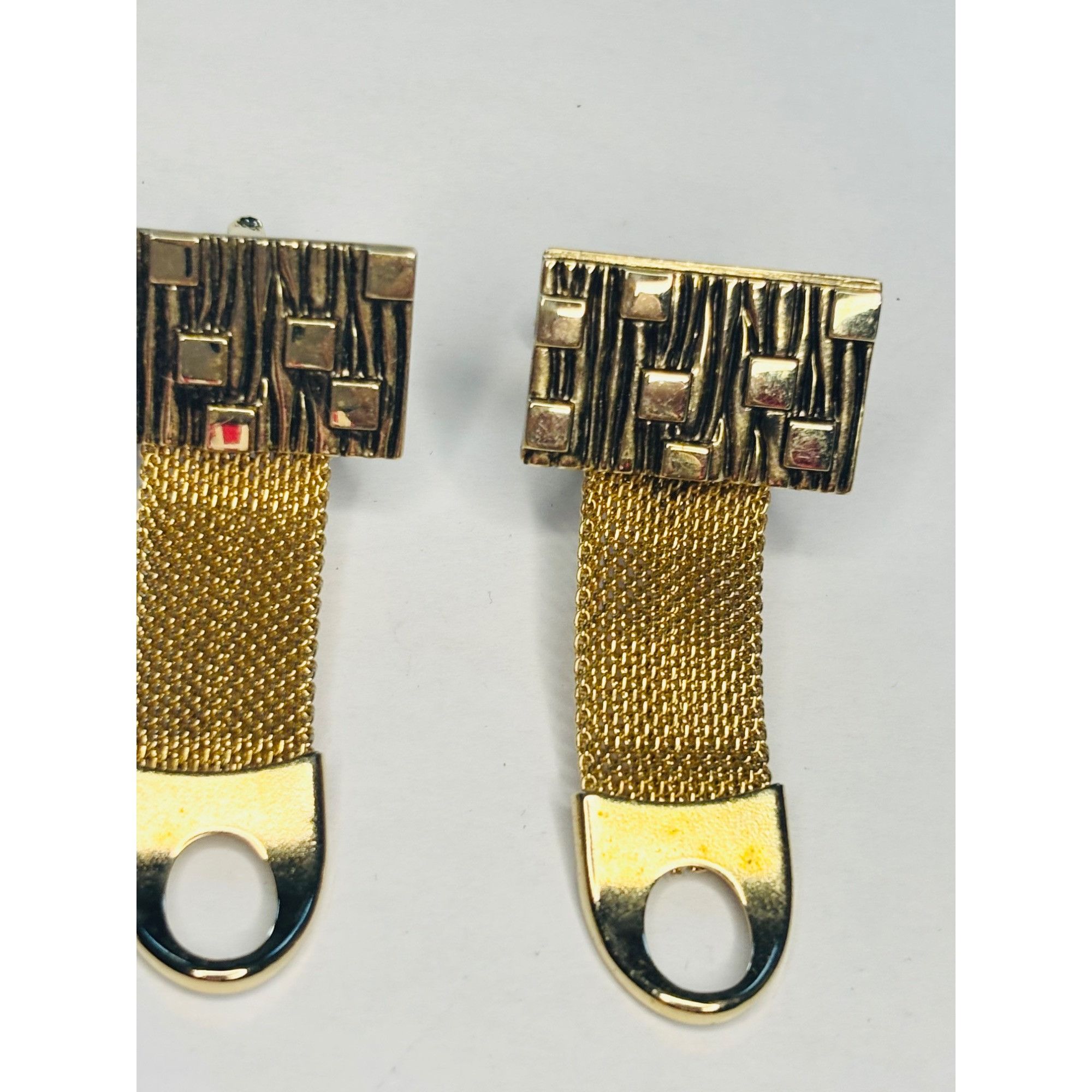 Other Vintage Anson Rectangular Bark Square Texture Gold Plated Wr Size ONE SIZE - 6 Thumbnail