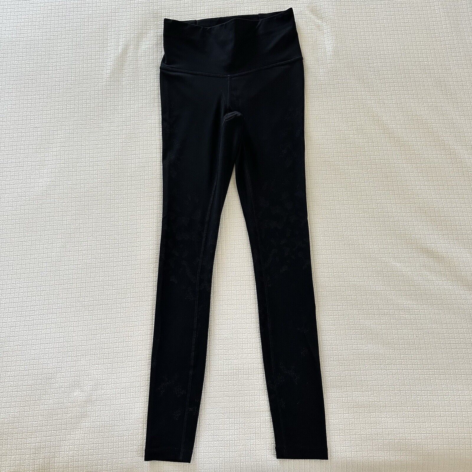 Lululemon Lululemon Camo Mapped Out Sense Knit Hi Rise Black Sz 6 Size 28" / US 6 / IT 42 - 1 Thumbnail