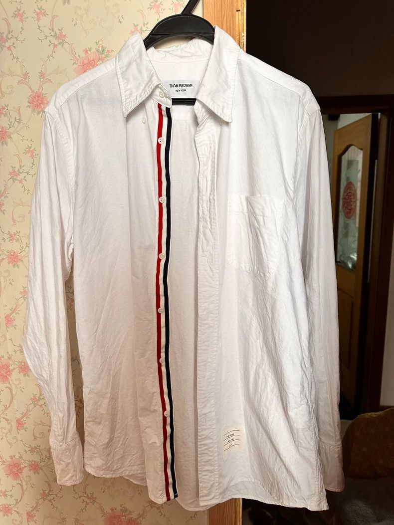 Thom Browne Thom Browne Classic basic striped shirt Size US L / EU 52-54 / 3 - 1 Thumbnail