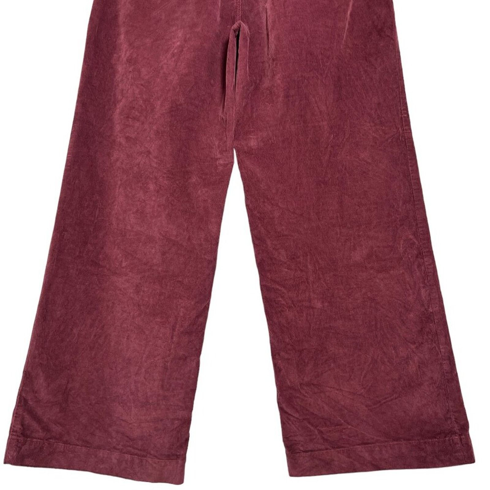 Faherty Faherty Stretch Cord Wide Leg Pants Maroon 33 Size 33" - 11 Thumbnail