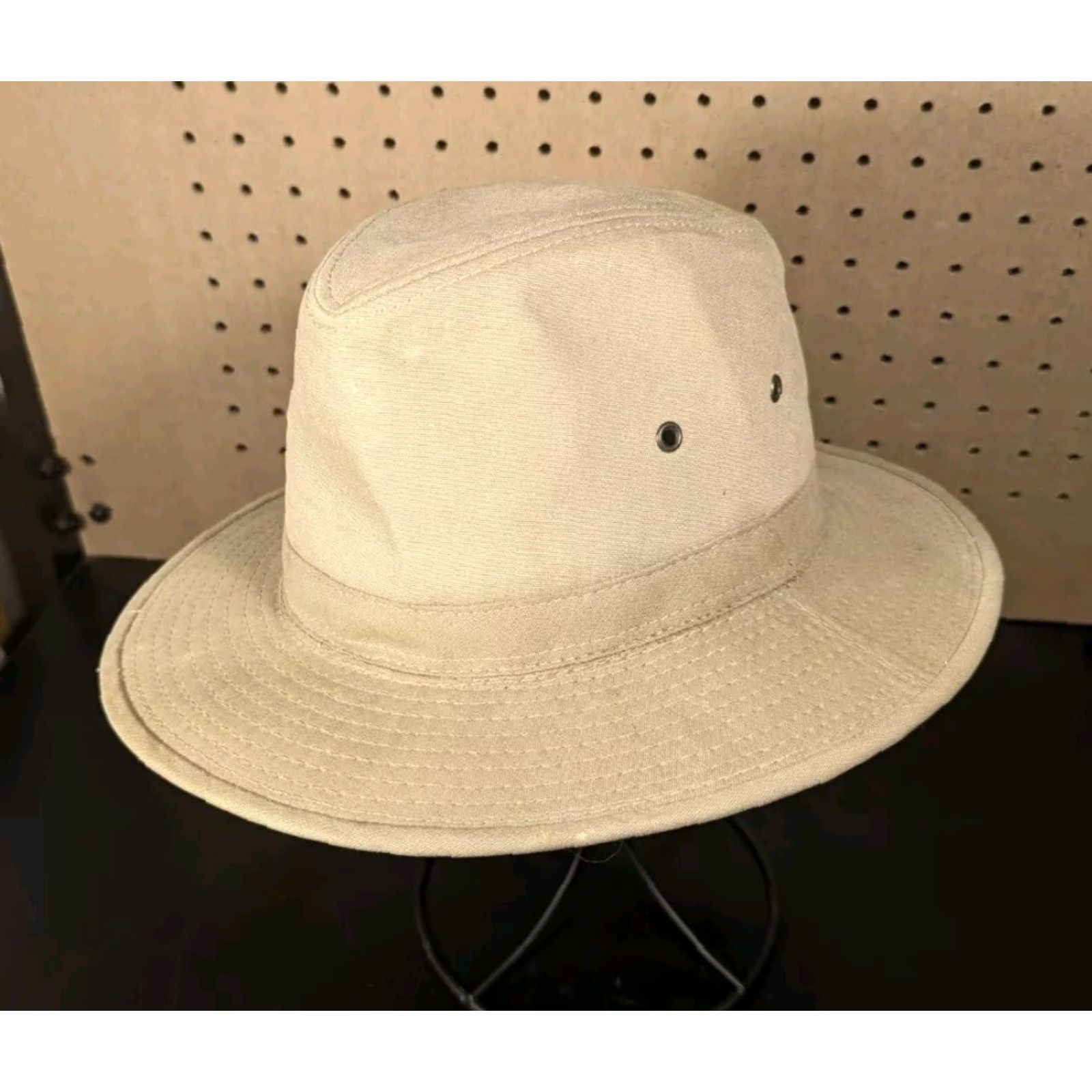 Stetson Stetson Fedora Hat Mens M Beige Cotton Breathable Eyelets Safari TC18404122 Size ONE SIZE - 2 Thumbnail
