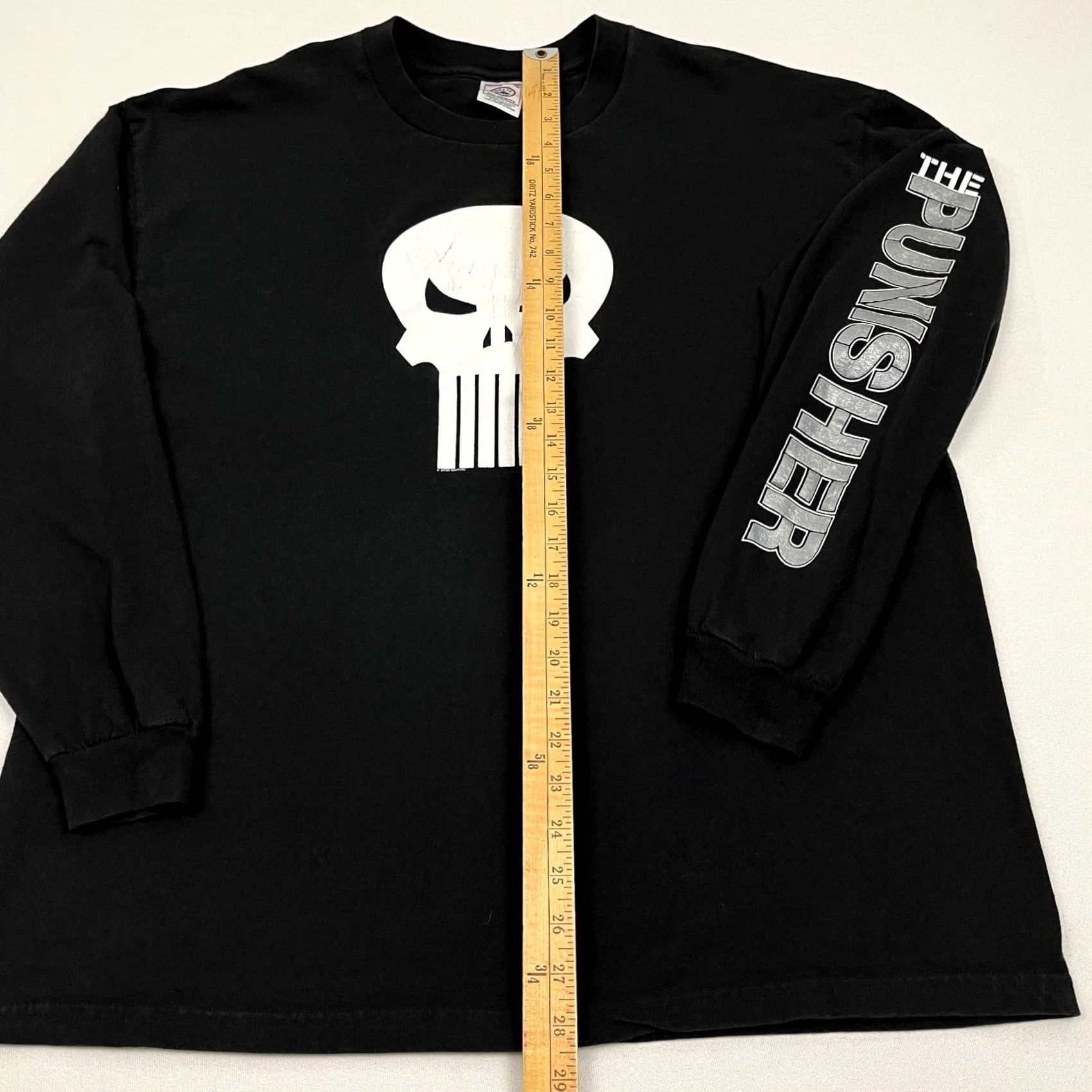 Delta VINTAGE Marvel The Punisher Shirt Mens XL Black White Graphic Mad Engine Skull Y2K Size US XL / EU 56 / 4 - 5 Thumbnail