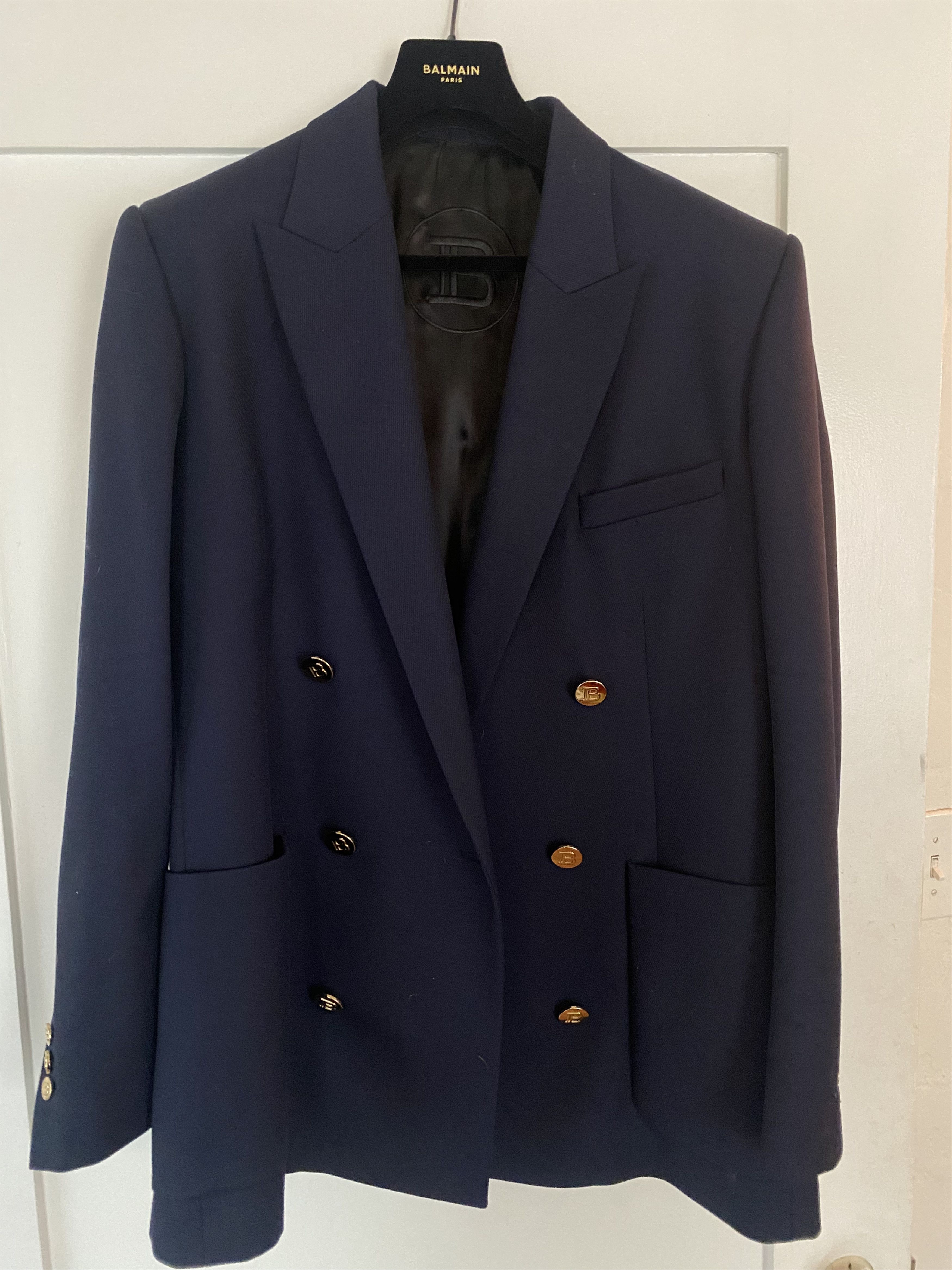 Balmain Balmain Double Breasted Virgin Wool Blazer Size 44R - 2 Thumbnail